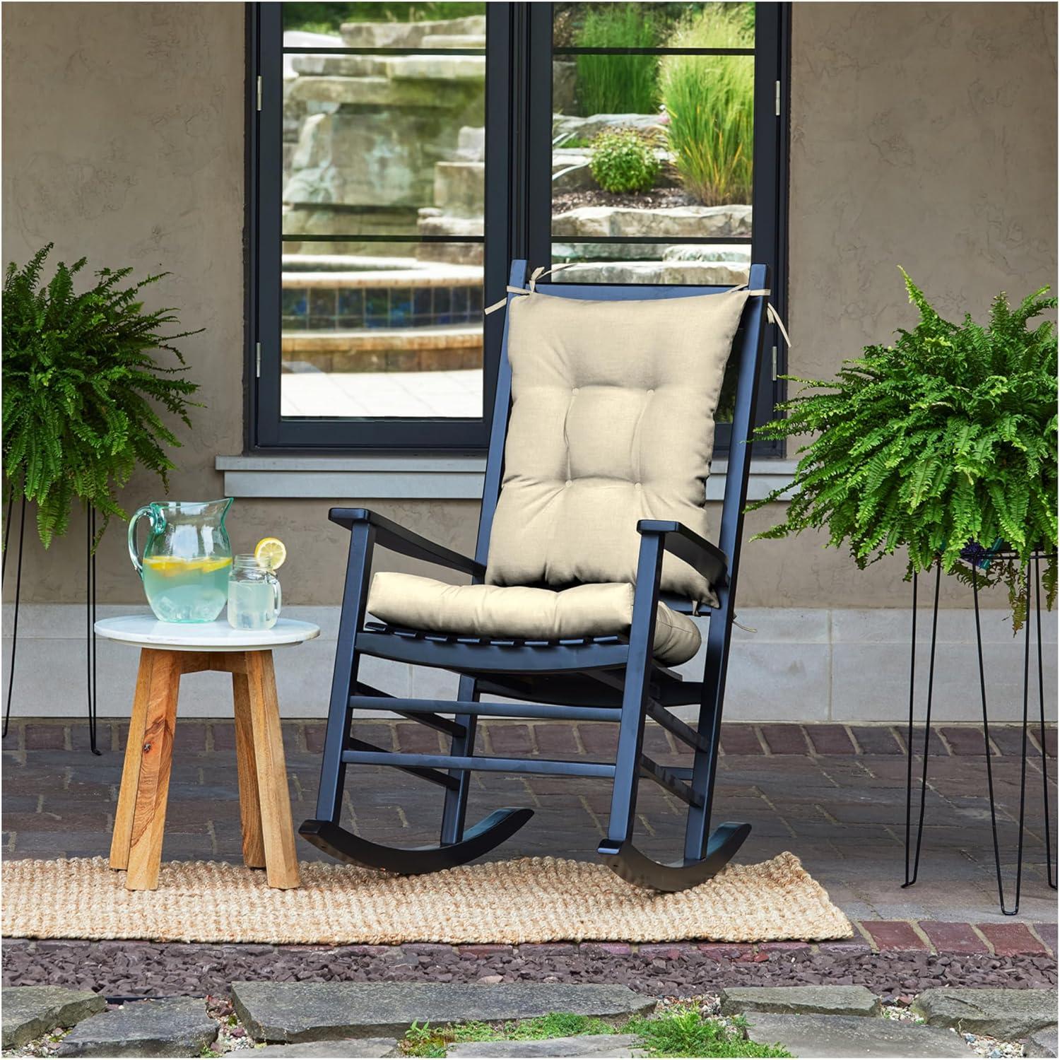 ARDEN Arden Plush Indoor/Outdoor Rocking Chair Cushion Set, 18 x 20