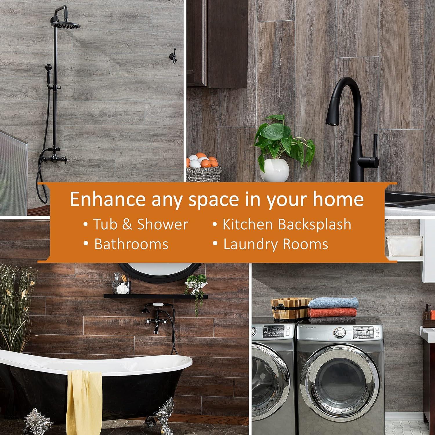 Palisade 23.2 in. x 11.1 in. Tile Shower and Tub Surround Kit