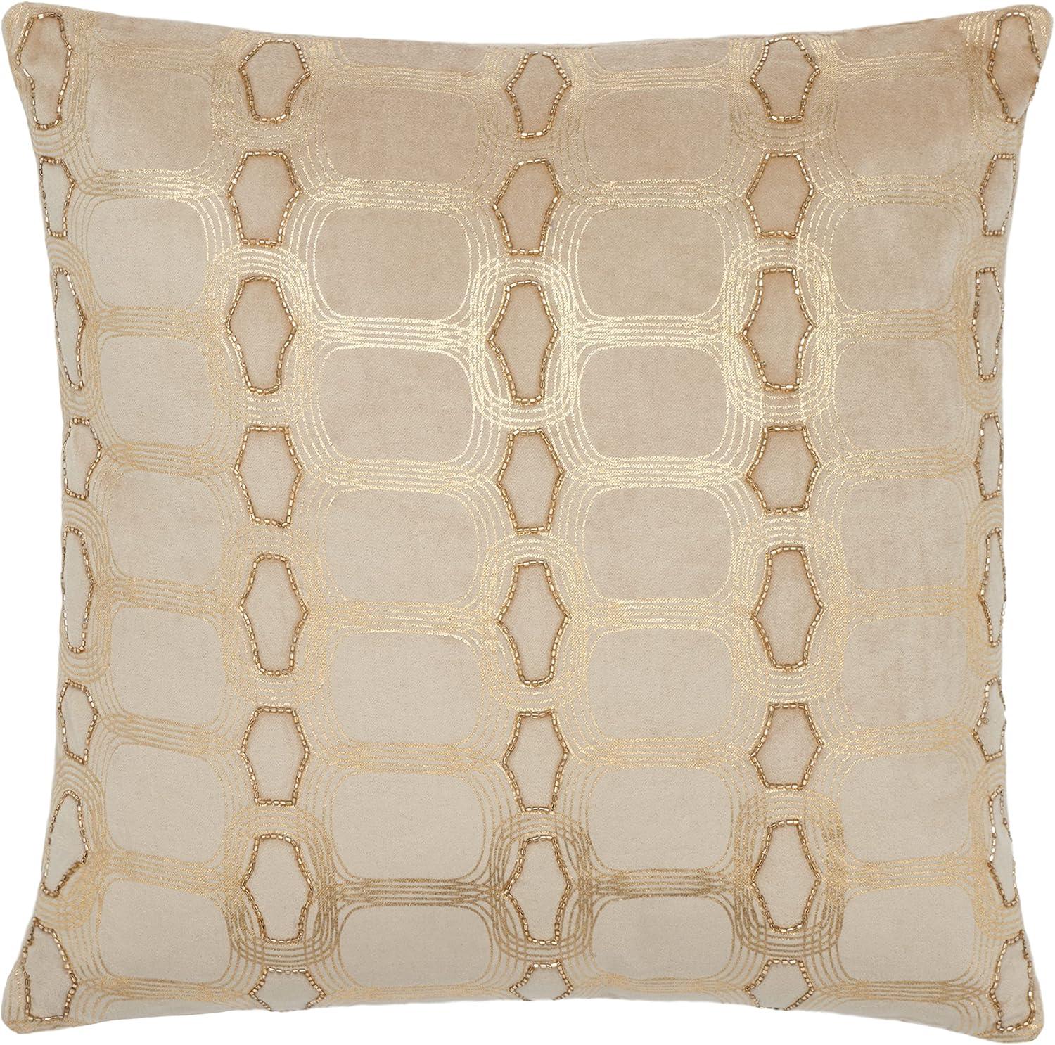 Geometric Cotton Reversible Throw Pillow