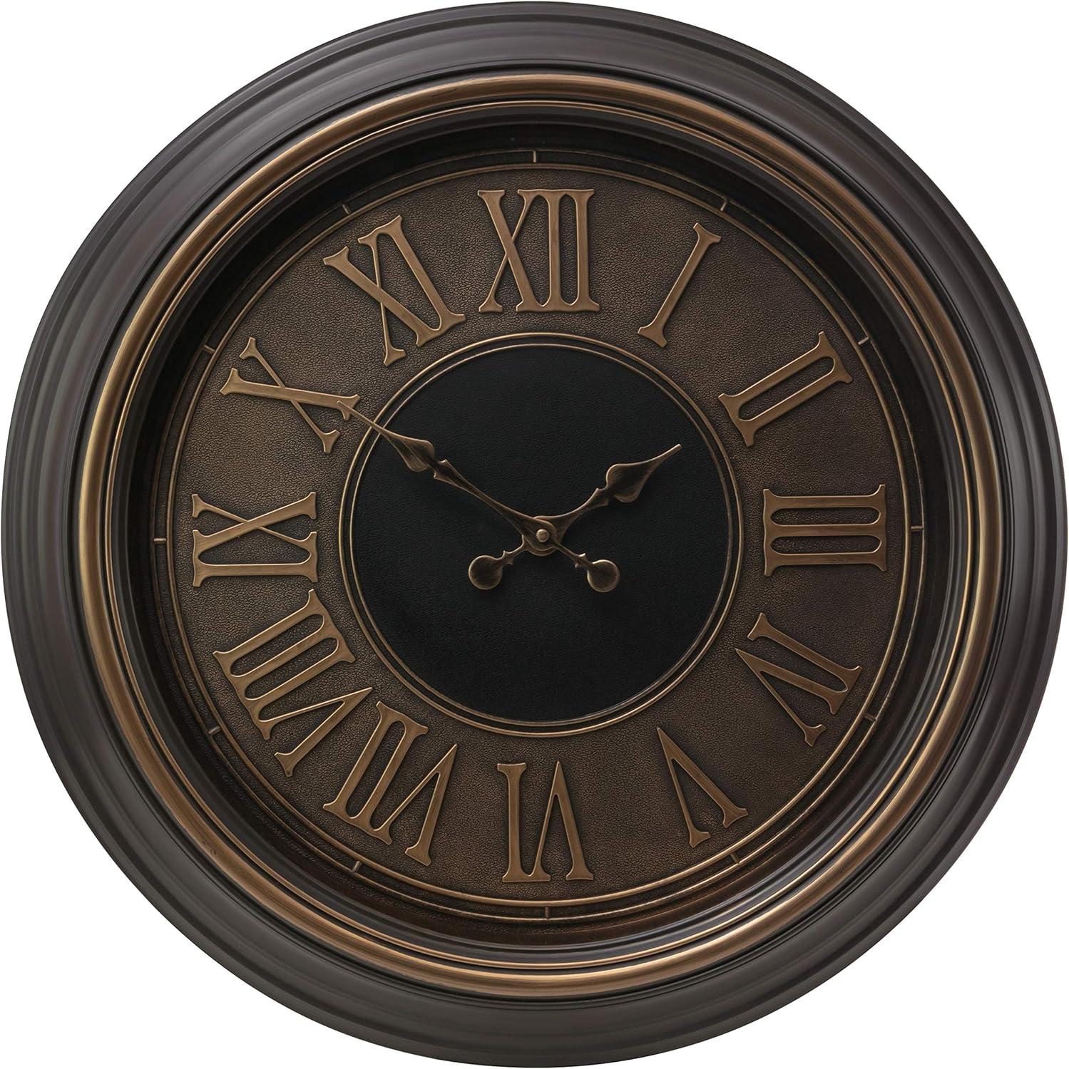 Kiera Grace 23" Antique Bronze Oversized Wall Clock