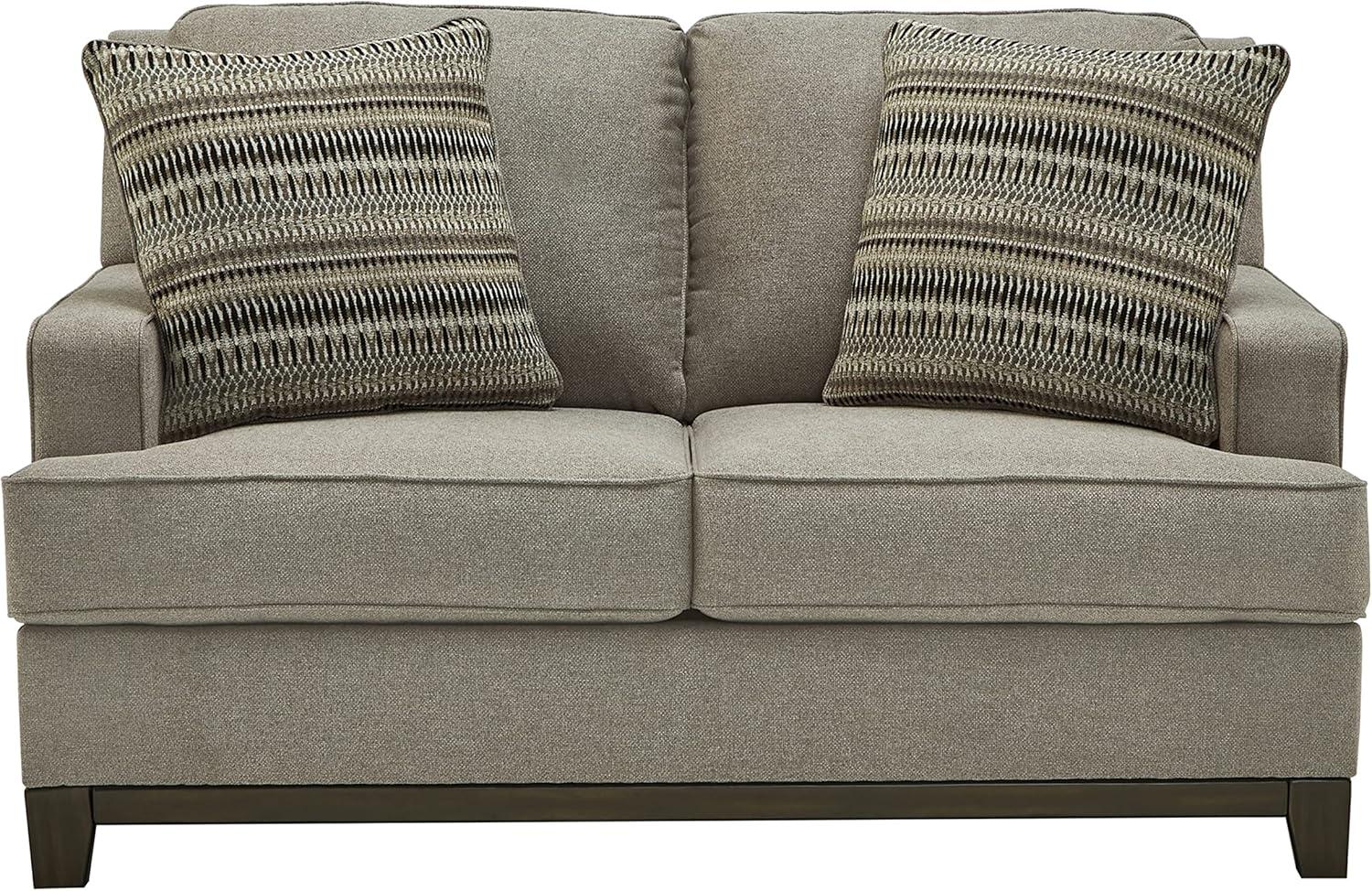 Ashley Furniture Kaywood Contemporary Fabric & Wood Loveseat in Gray