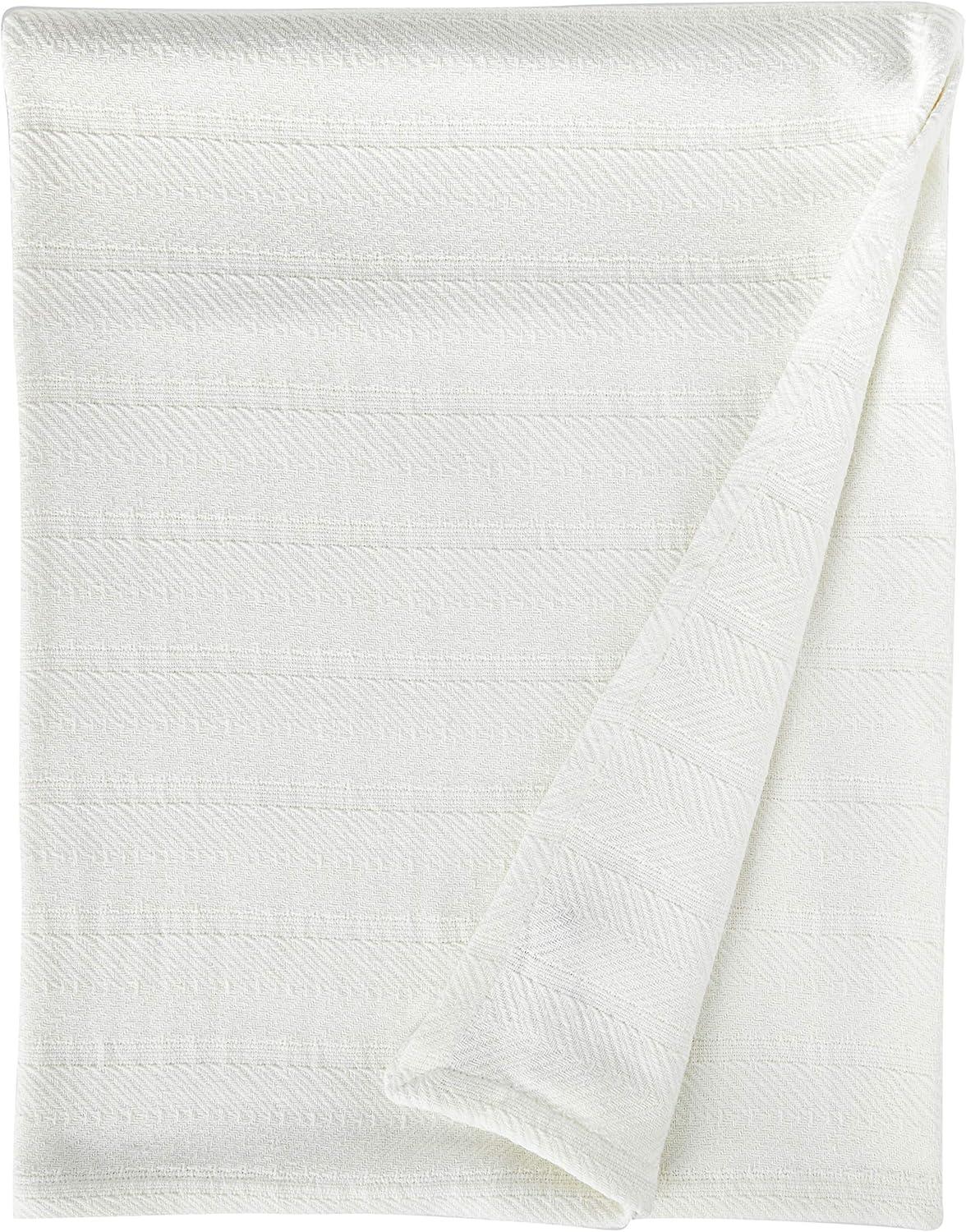 Eddie Bauer Herringbone Cotton Reversible Blanket