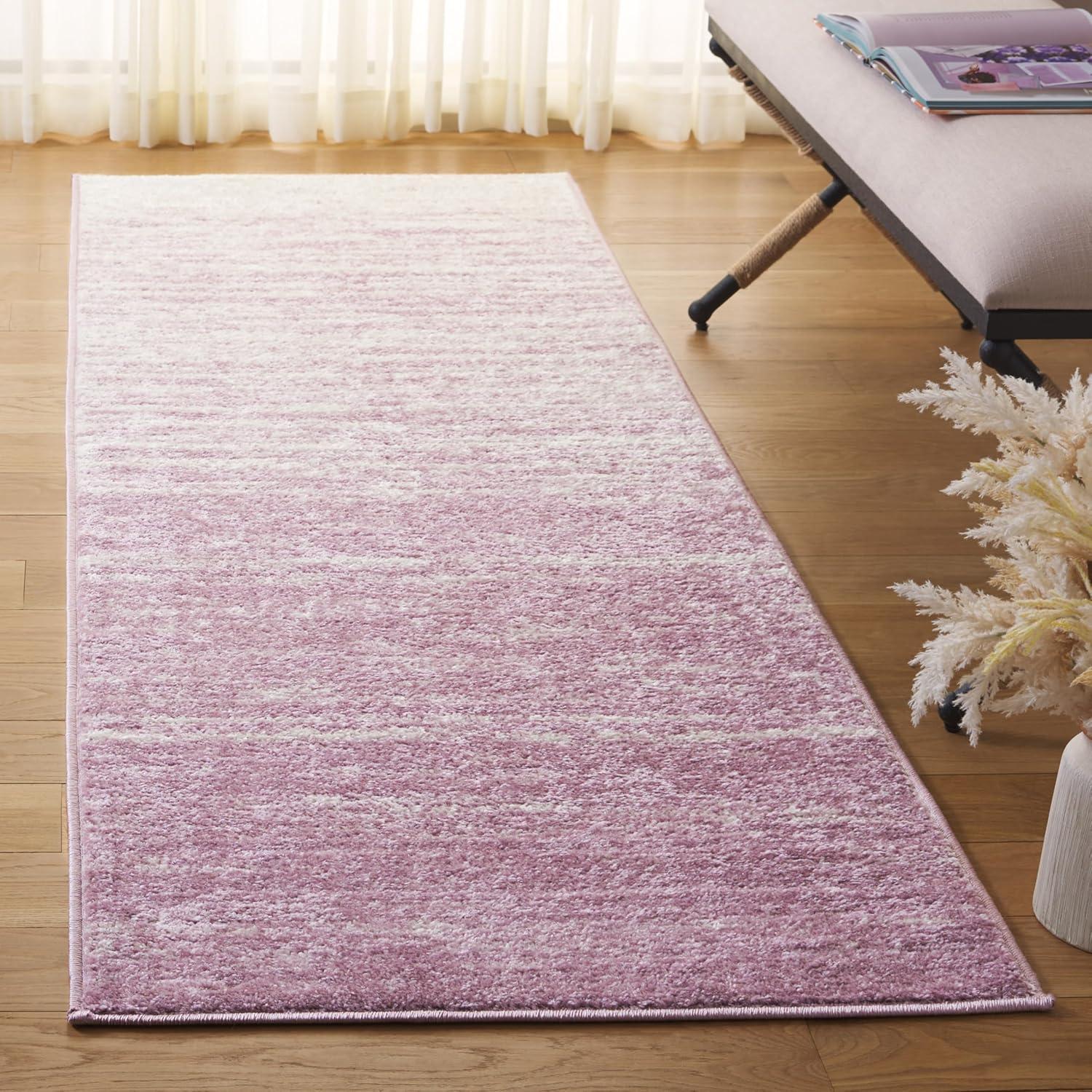 Adirondack ADR113 Machine Made Indoor Runner - Cream/Purple - 2'-6"x6' - Safavieh