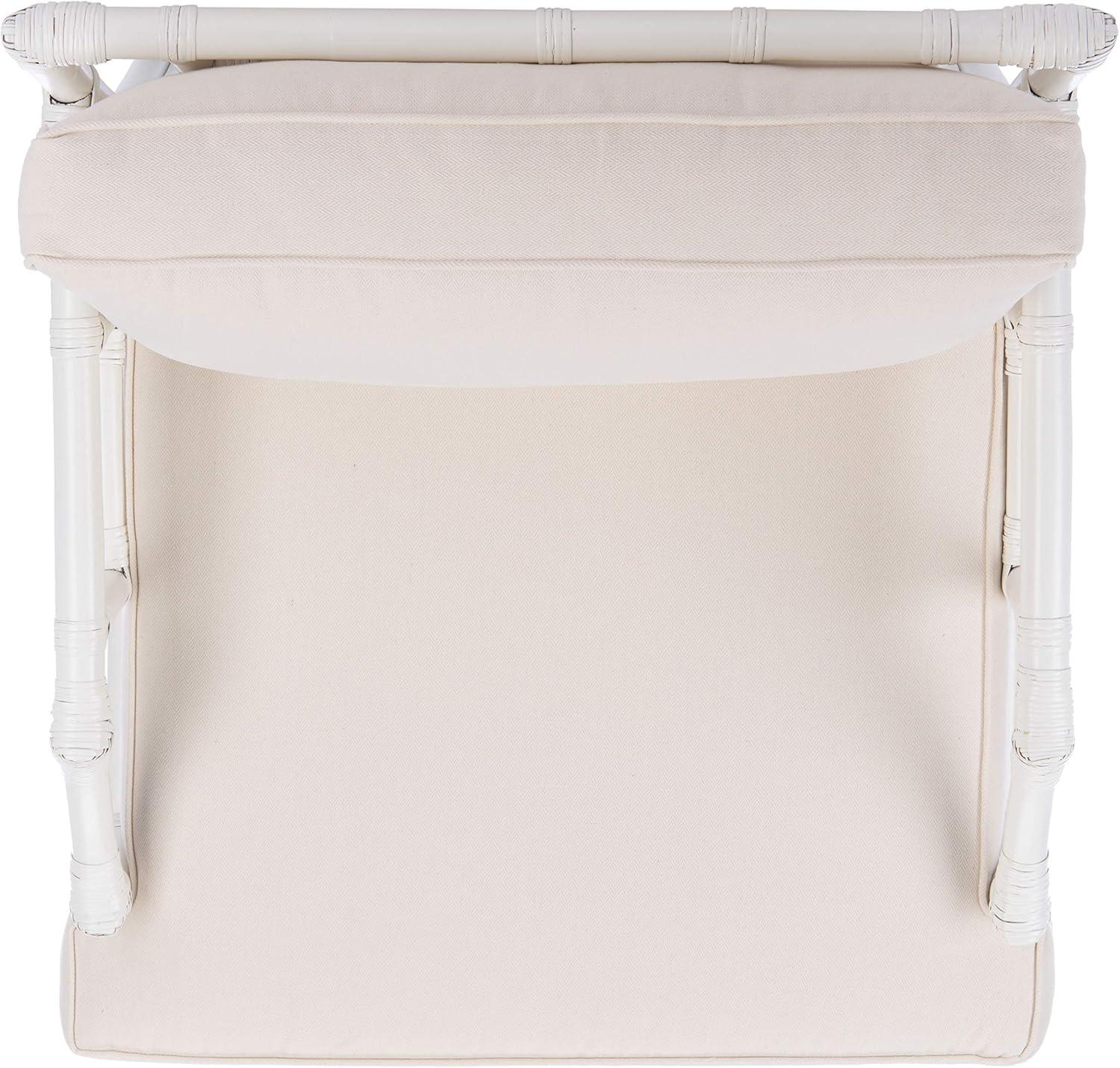 Kazumi Accent Chair W/ Cushion - White/White - Safavieh