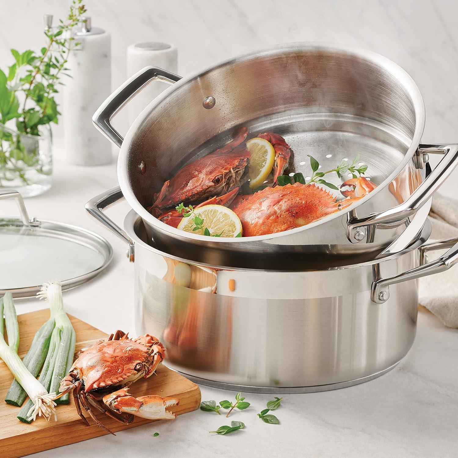 Tramontina 5 qt. Stainless Steel Steamer Pot with Lid