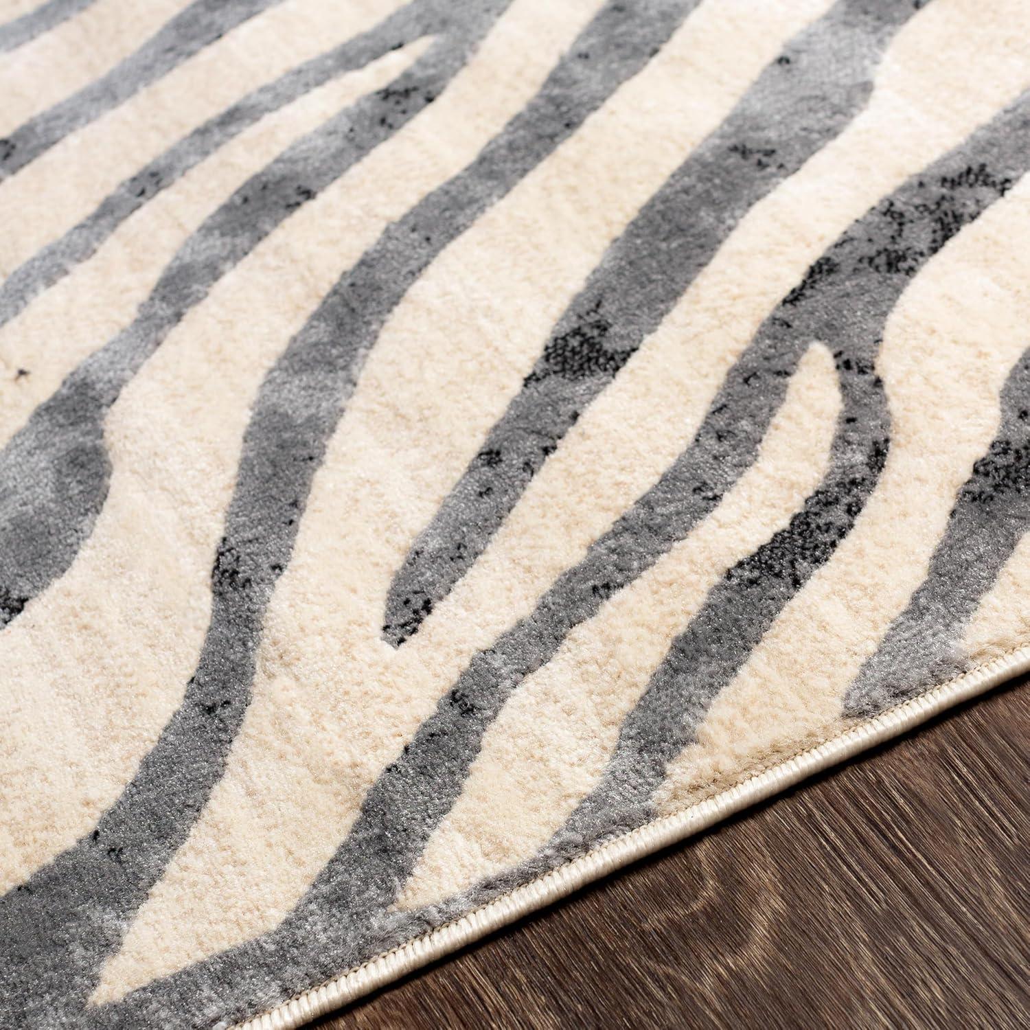 Mark & Day Vossen 5'3"x7'3" Rectangle Woven Indoor and Outdoor Area Rugs Medium Gray