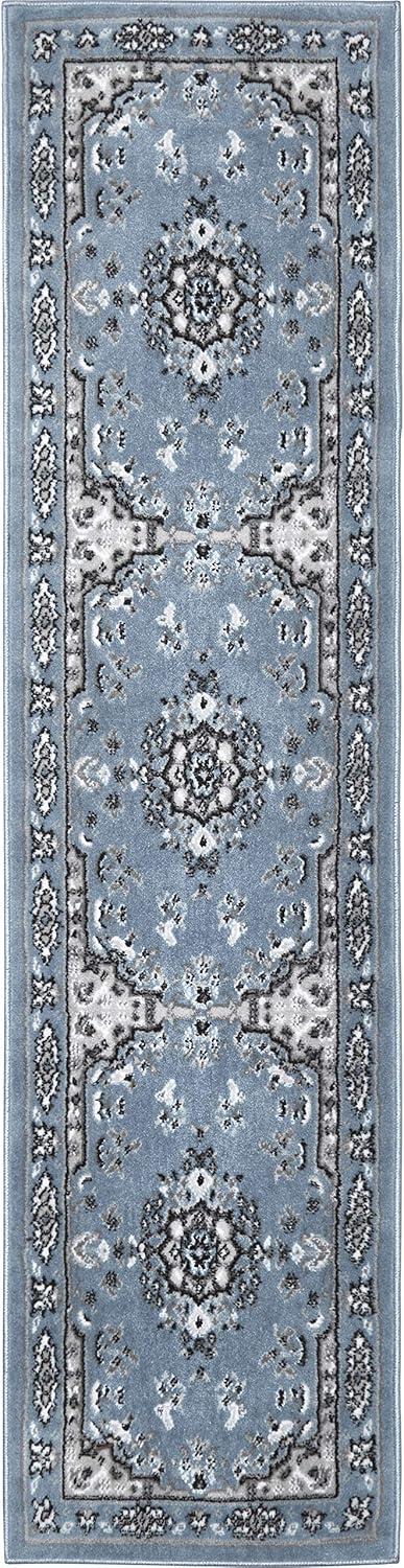 Home Dynamix Premium Sakarya Traditional Medallion Area Rug, Blue/Grey, 9'2"x12'5"