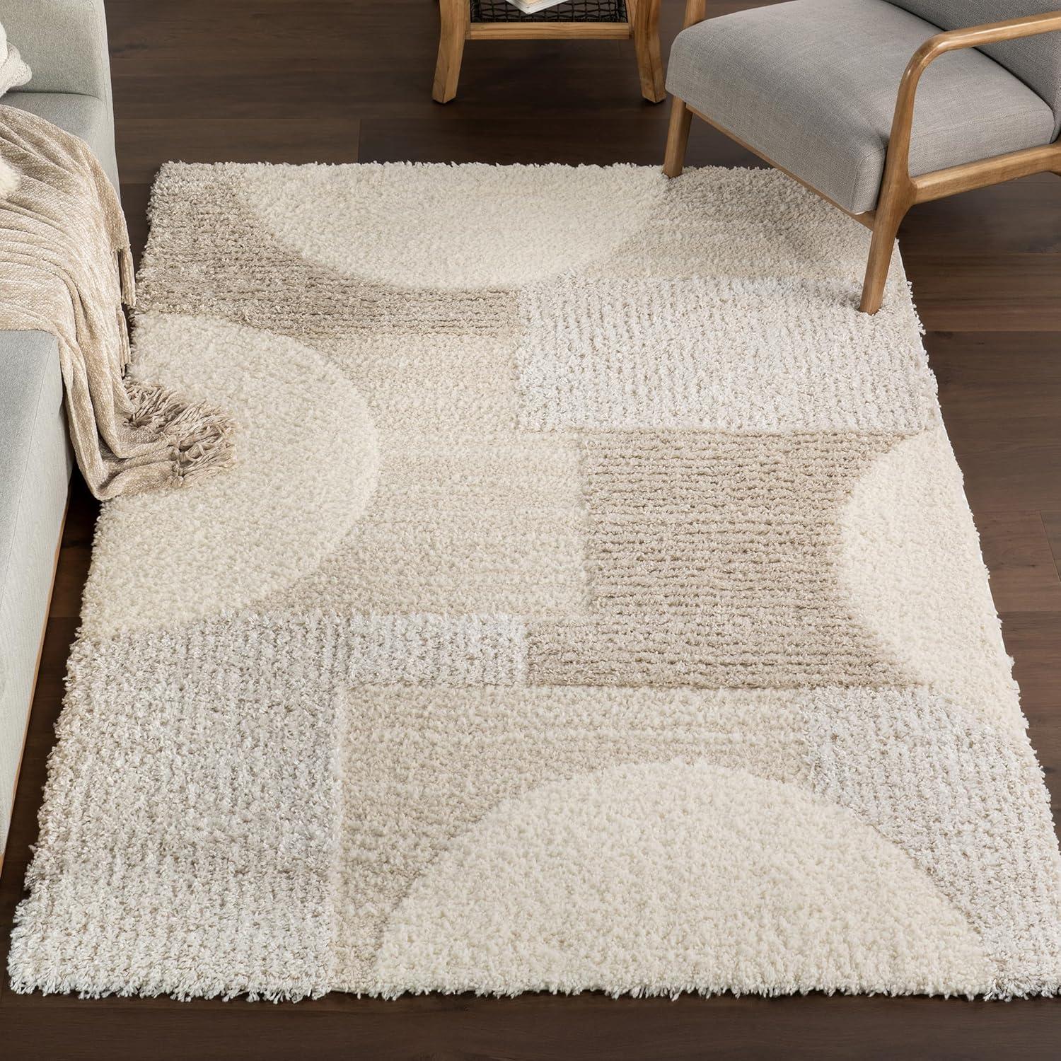 nuLOOM Ailani Modern Geometric Area Rug, 4' x 6', Beige