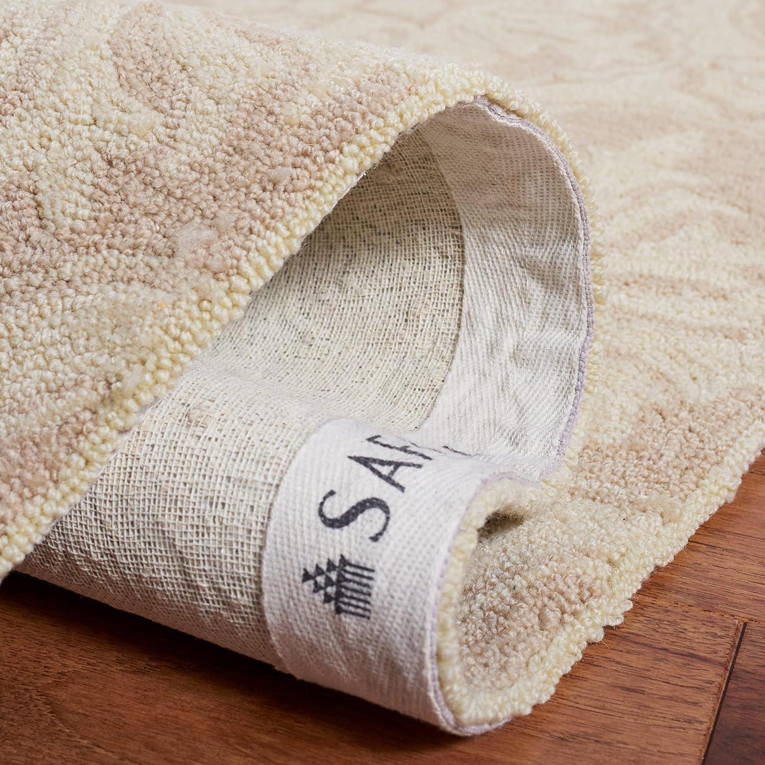 Taran Easy Care Hand Hooked Performance Damask Rug
