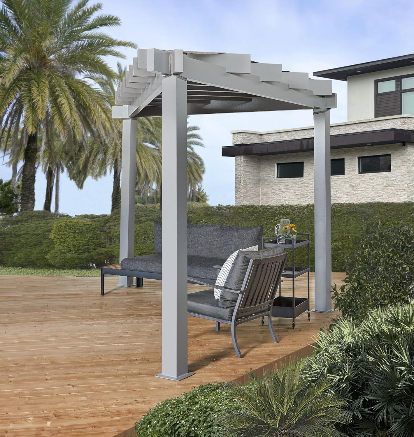 Sojag Sojag Lima Grey 10 x 10 ft. Rustproof Aluminum Frame Pergola