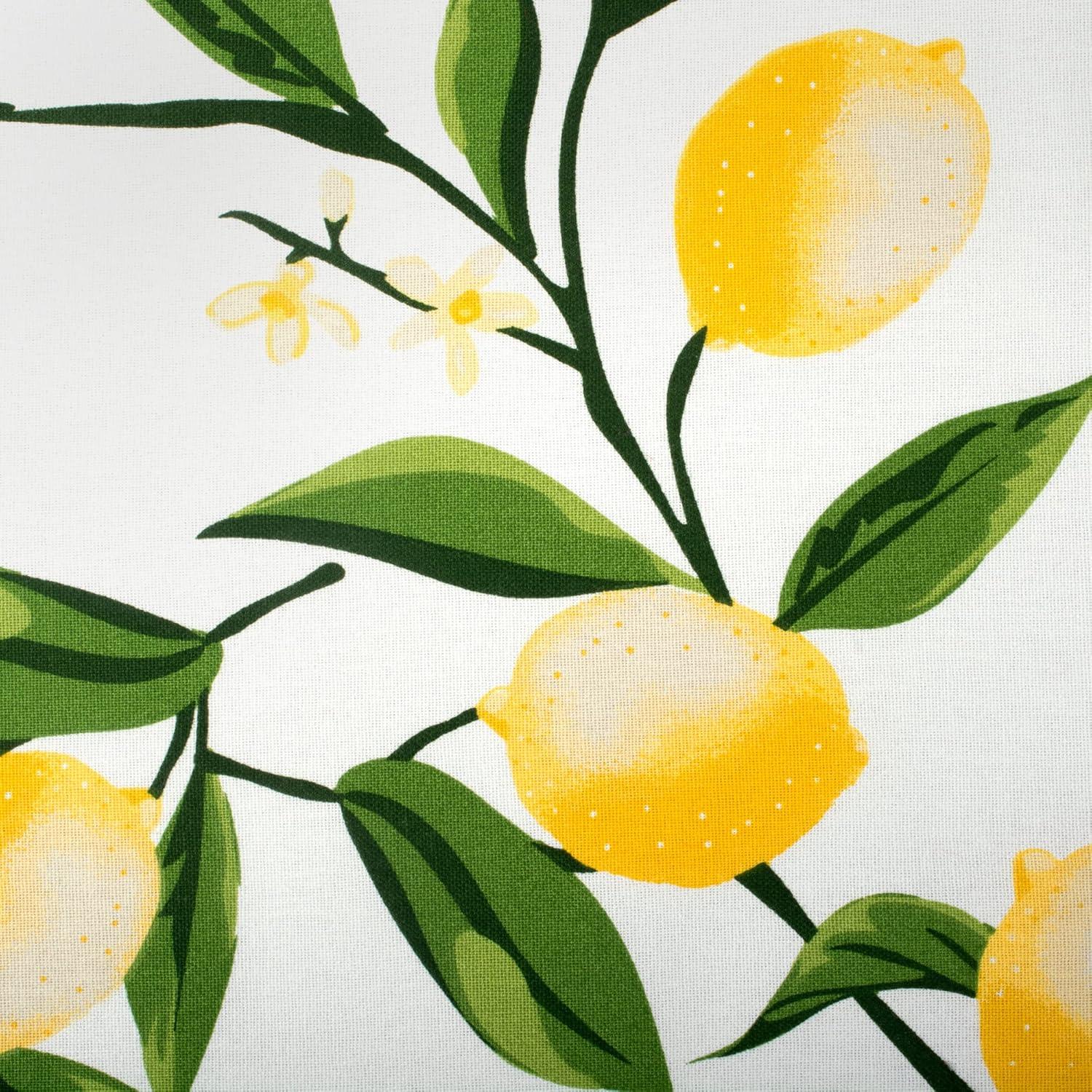 DII Lemon Bliss Printed Napkin Set 6 Piece, Yellow/Green, 20x20"