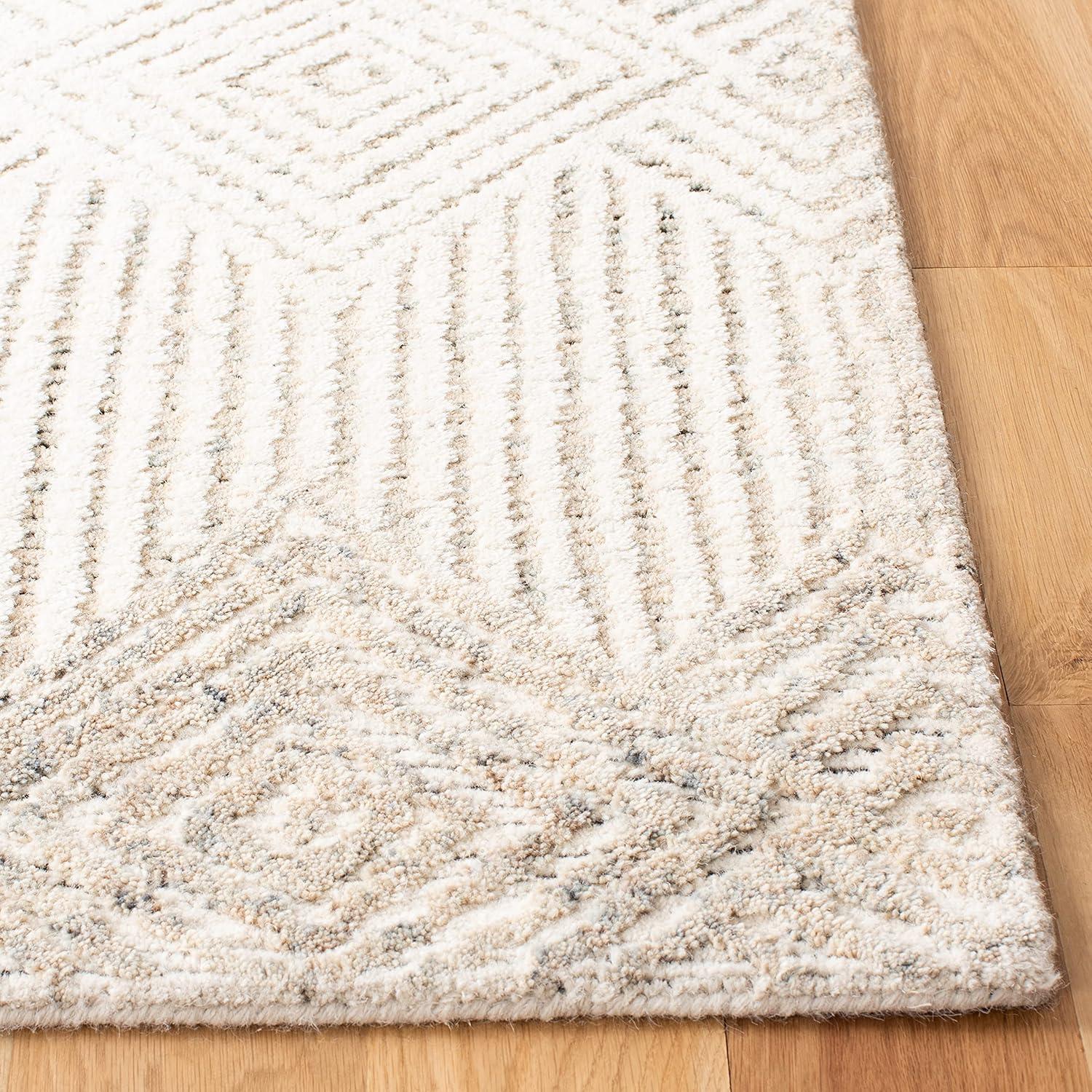 Metro MET401 Hand Tufted Runner Rug - Beige/Ivory - 2'3"x9' - Safavieh.