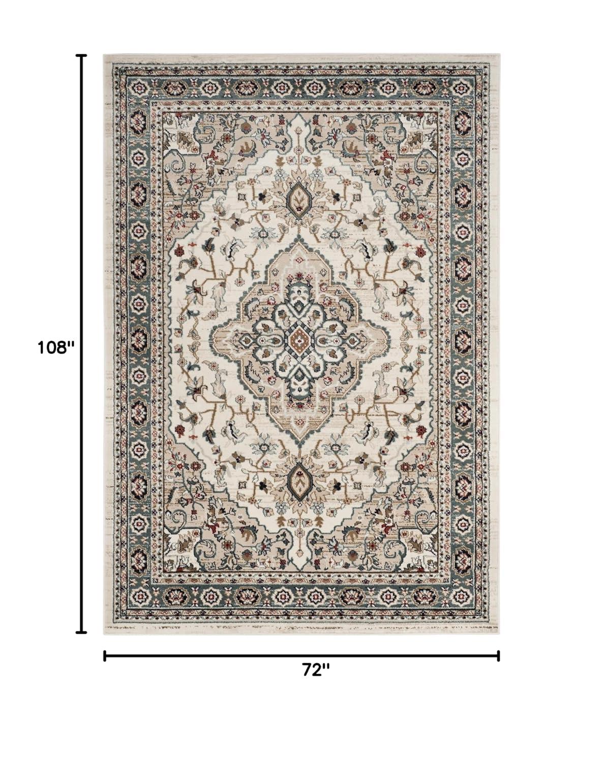 Lyndhurst LNH338 Power Loomed Area Rug - Cream/Beige - 6'x9' - Safavieh.