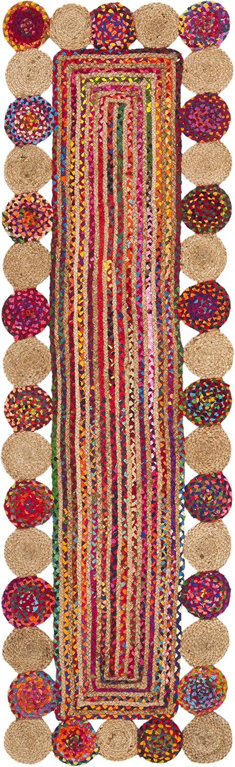 Cape Cod CAP201 Woven Indoor Runner Rug - Red/Multi - 2'3"x12' - Safavieh