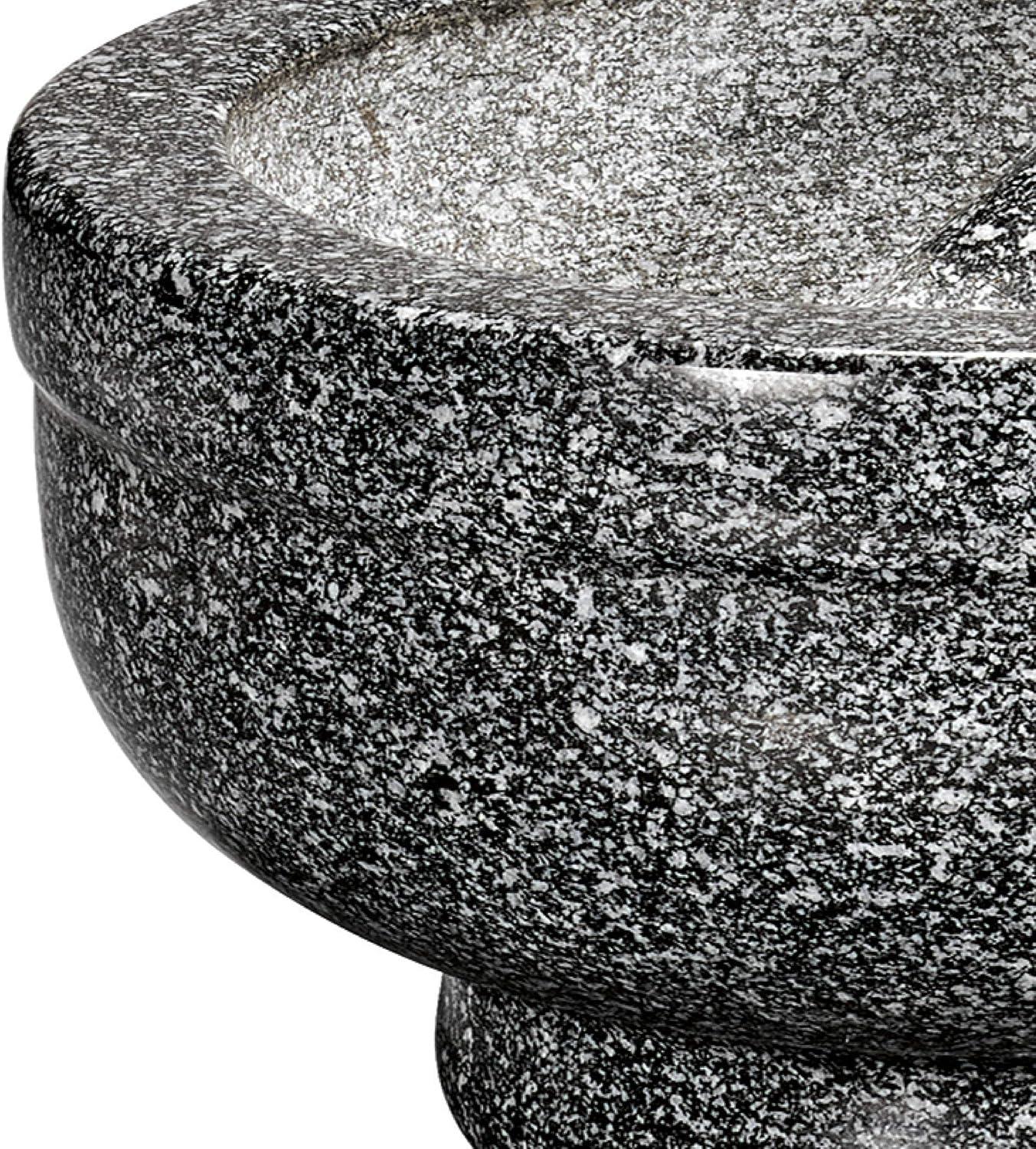 Cilio, Granite Mortar and Pestle, 6.75" round x 2.25" deep, natural green,