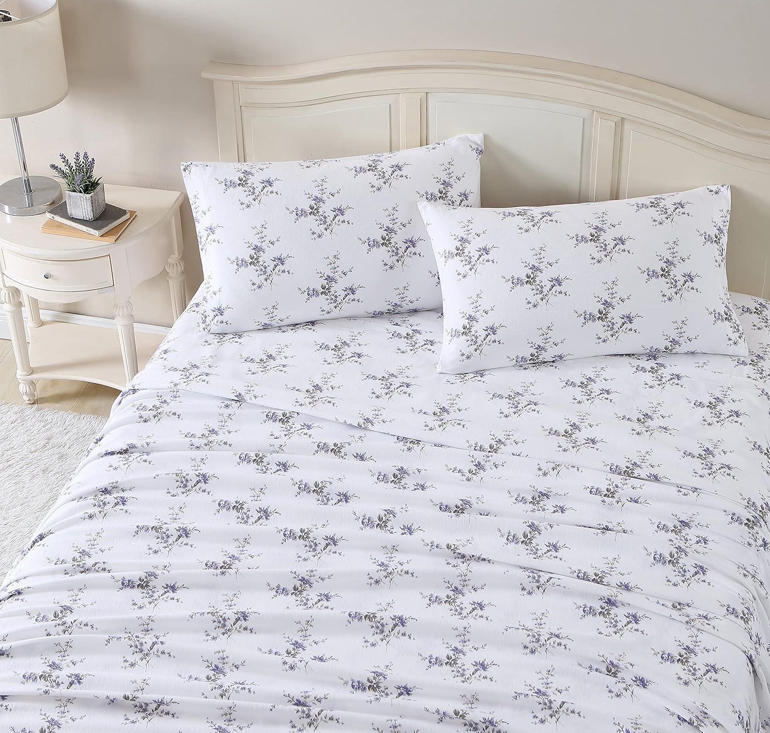 Laura Ashley Laura Ashley Cotton Flannel Cozy Sheet Sets