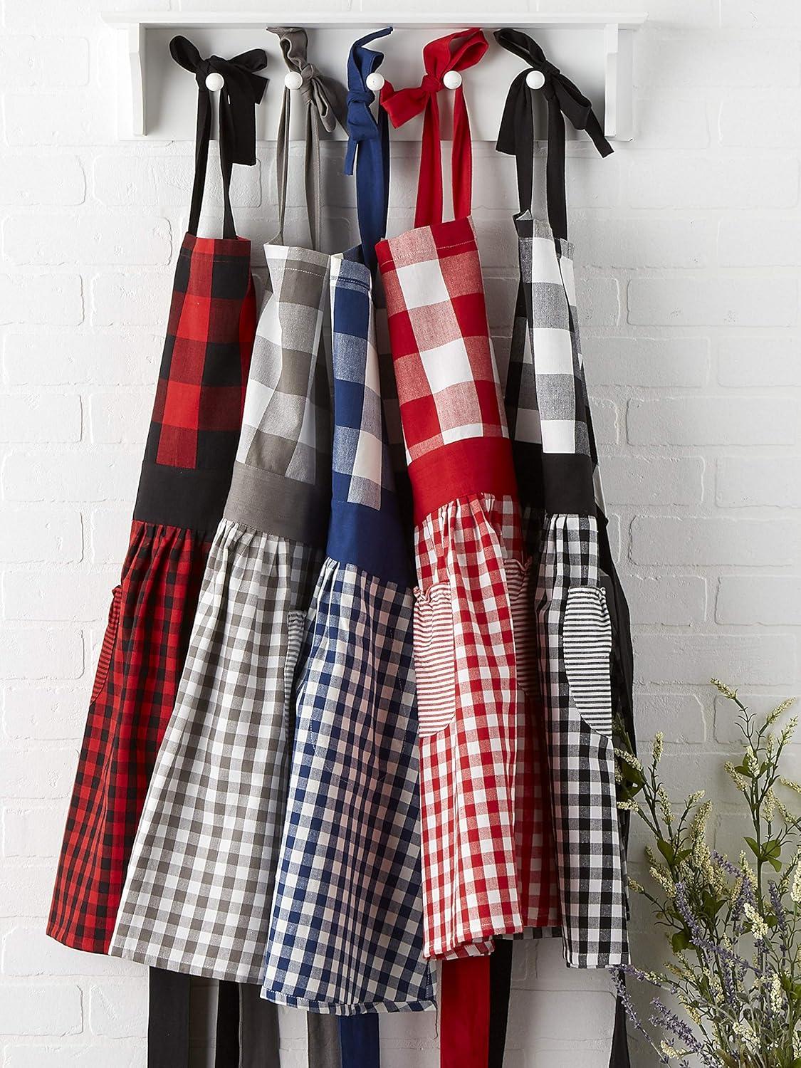 Design Imports Black/White Gingham Apron