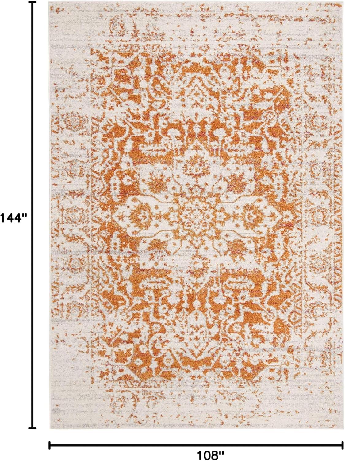 Madison MAD603 Power Loomed Indoor Area Rug - Orange/Ivory - 9'x12' - Safavieh