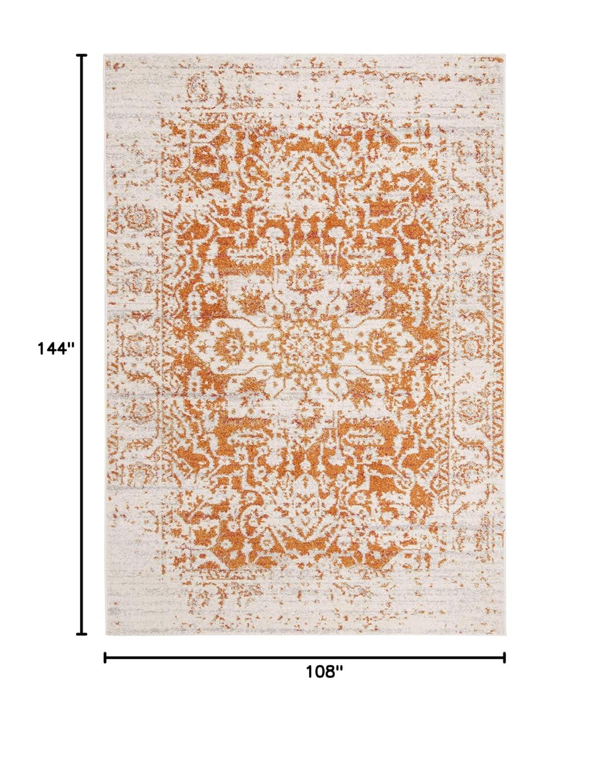 Madison MAD603 Power Loomed Indoor Area Rug - Orange/Ivory - 9'x12' - Safavieh