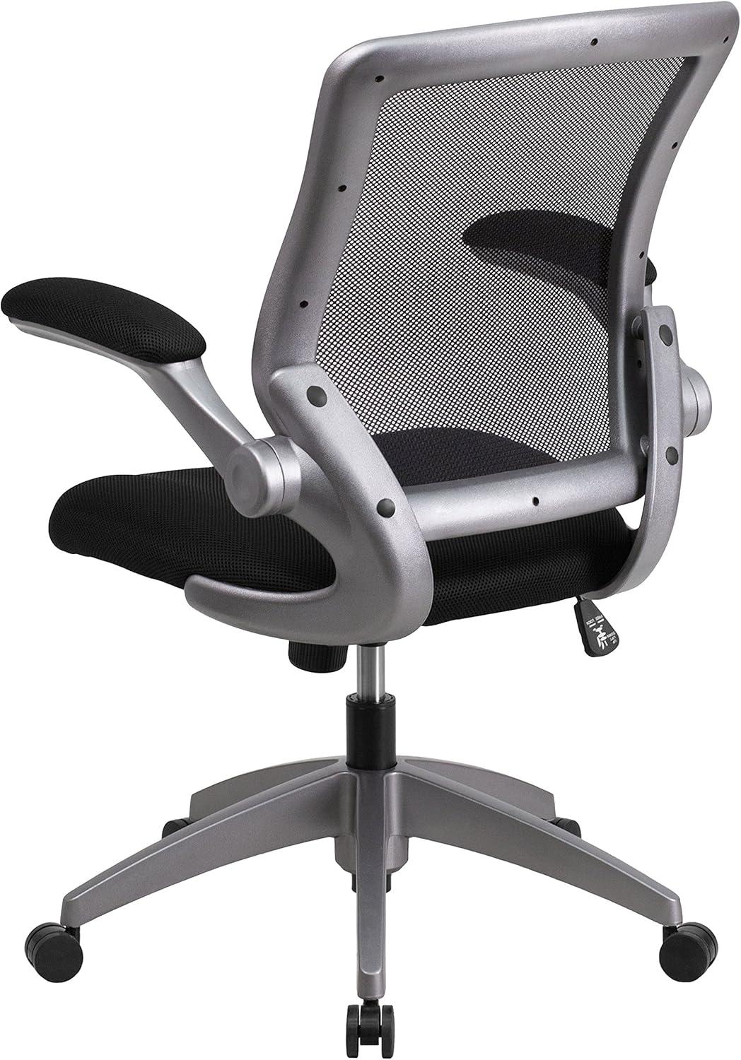 Black Mesh Ergonomic Task Chair with Adjustable Arms