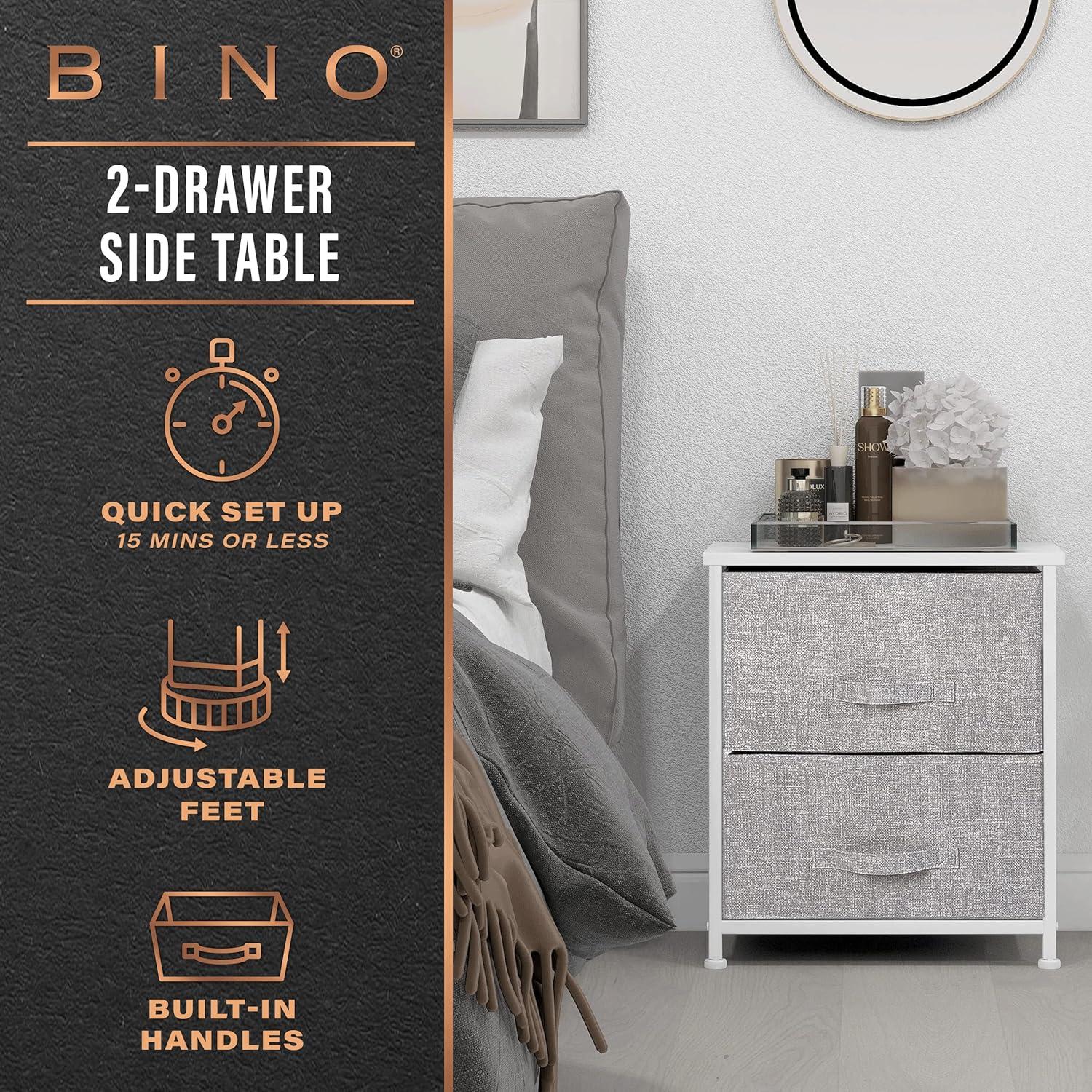 Bigroof Dresser Storage Organizer, Fabric Drawers Closet of Drawers Storage Unit for Bedroom Steel Frame Wood Top(Light Gray-7 Drawers)