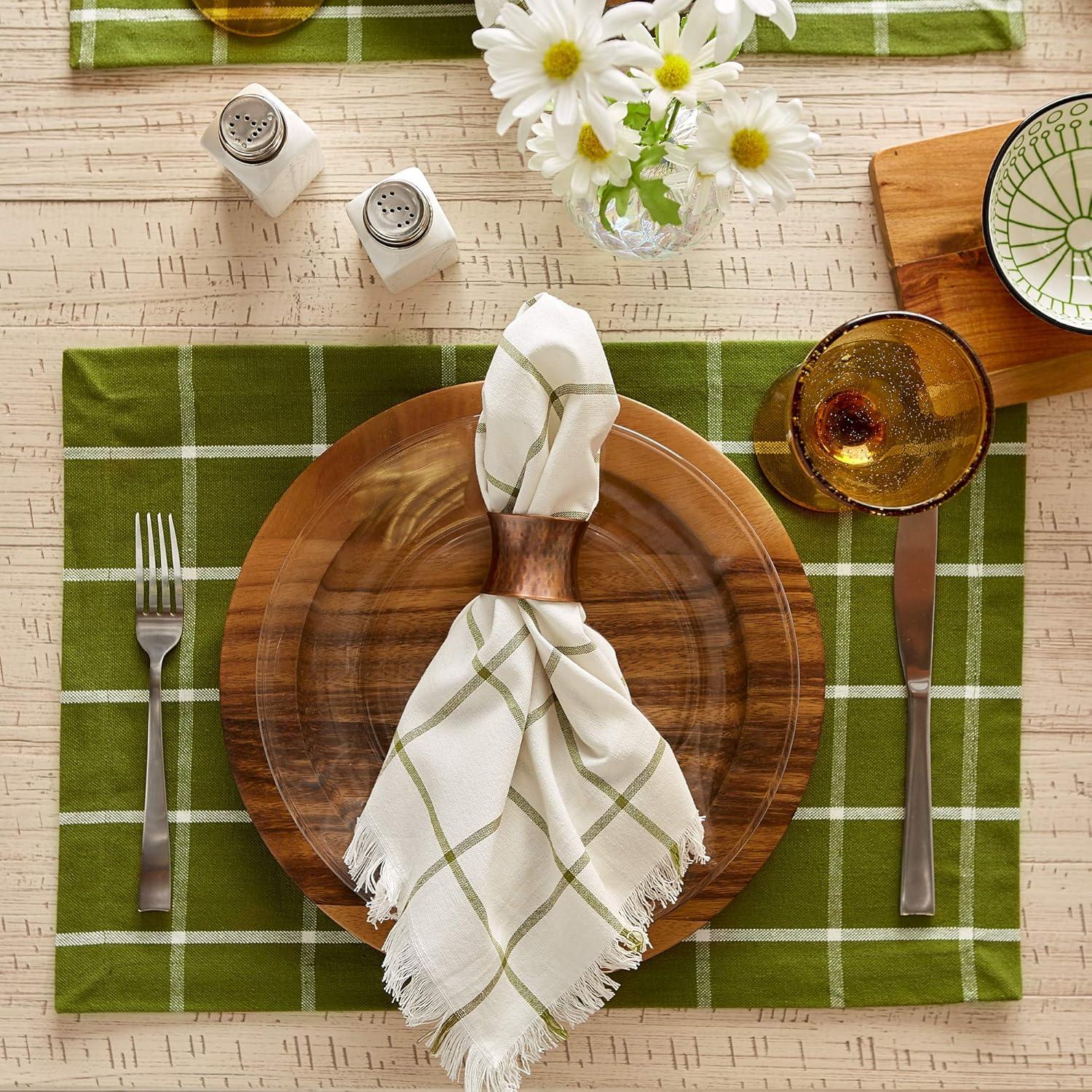 Ventana Green Check Placemat (Set of 6)