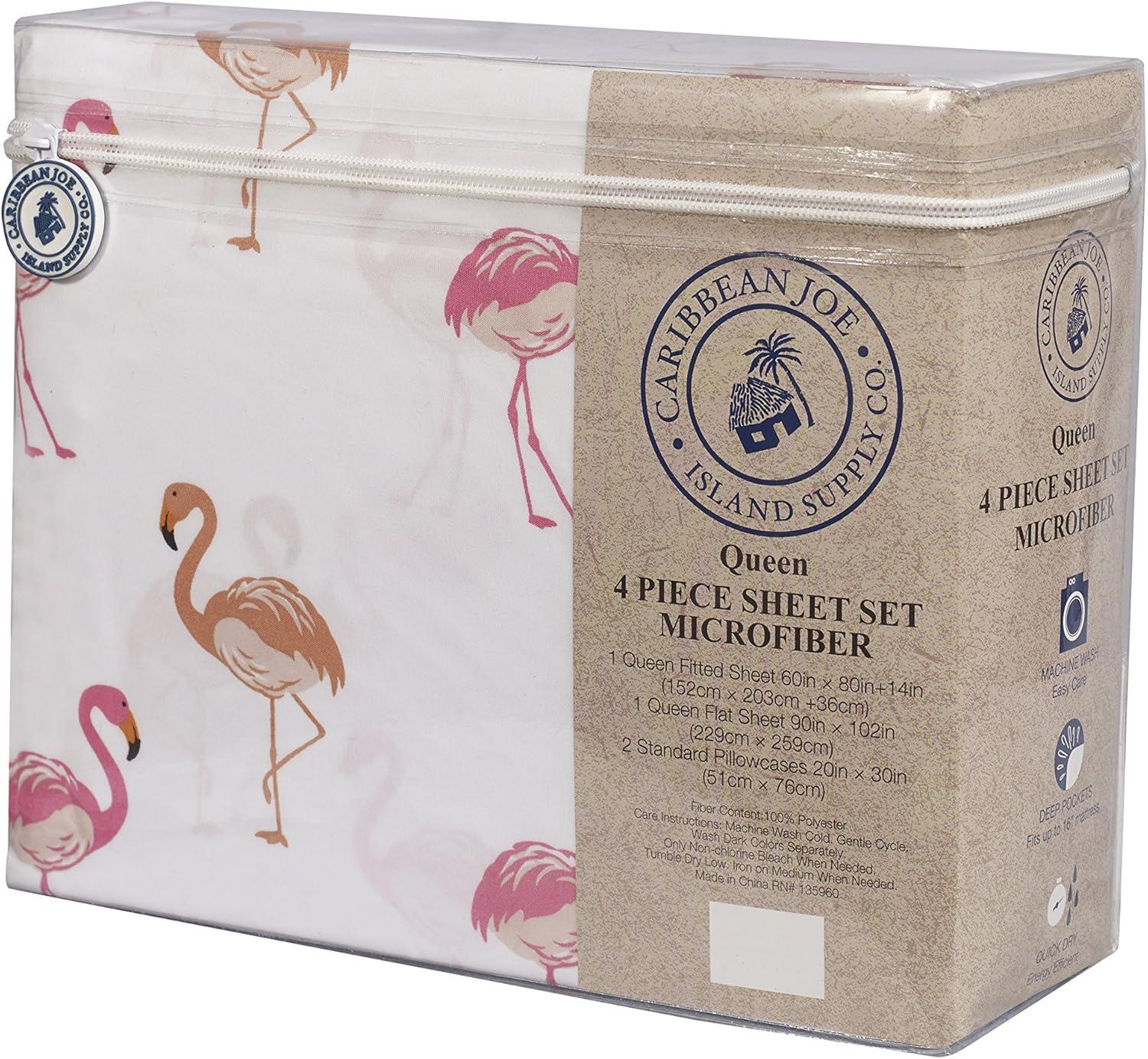 Caribbean Joe Flamingo Animal Printed Sheet Set