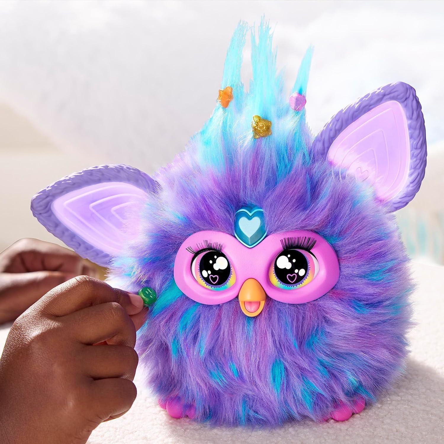 Furby Purple Plush Toy, Voice Activated, 15 Fashion Accessories, Interactive Toys, Ages 6+