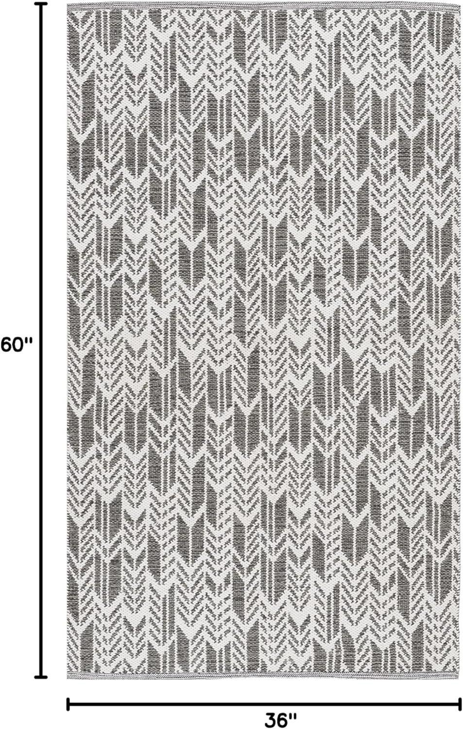 Montauk MTK609 Hand Woven Indoor Accent Rug - Charcoal/Ivory - 3'x5' - Safavieh