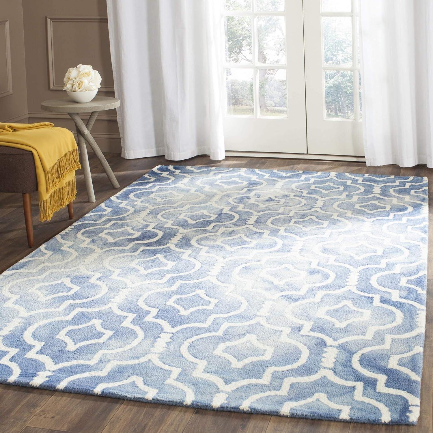 Dip Dye DDY538 Hand Tufted Accent Rug - Blue/Ivory - 3'x5' - Safavieh.
