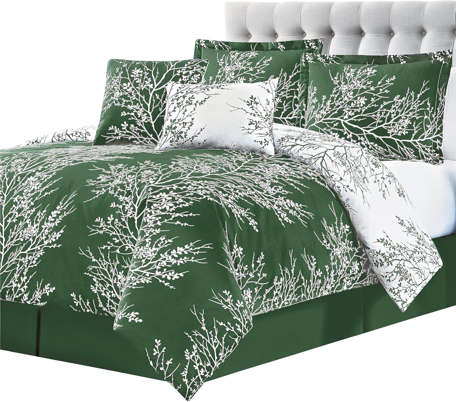 Spirit Linen Home Est. 1988 Foliage Microfiber Comforter Set - Twin, Hunter