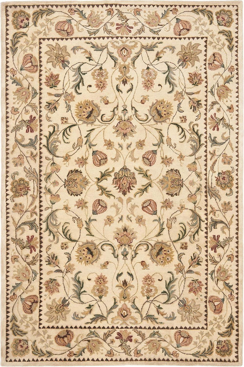 Ivory Elegance Hand-Tufted Wool Cotton Blend 6' x 9' Rug