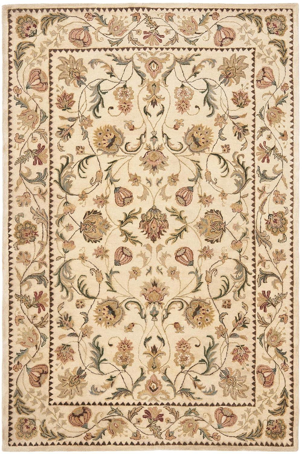 Ivory Elegance Hand-Tufted Wool Cotton Blend 6' x 9' Rug