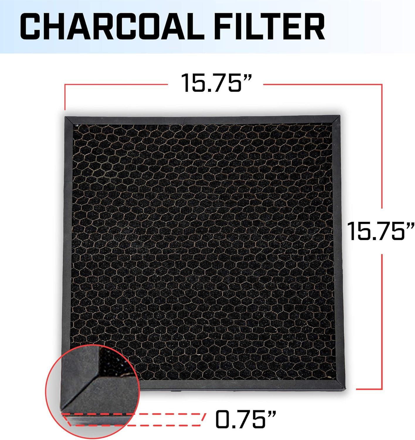 16-inch Black Activated Carbon Air Purifier Filter Pack