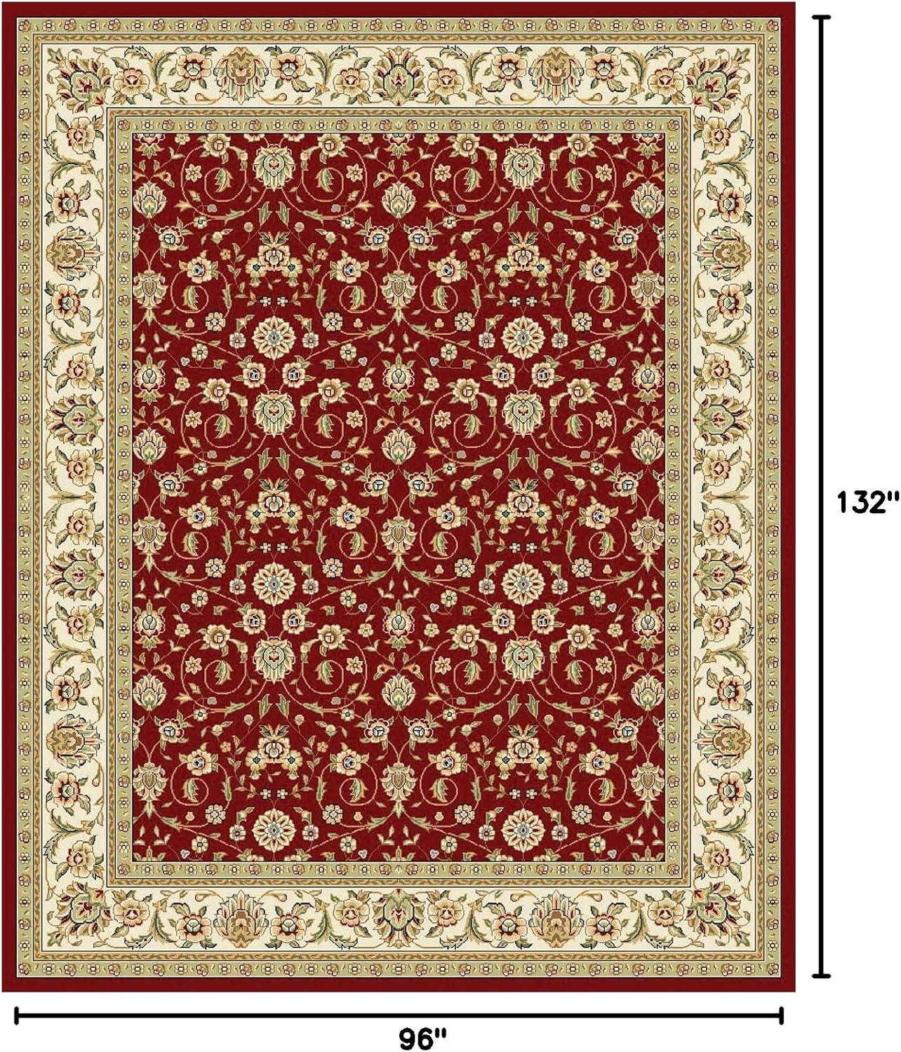 Lyndhurst LNH312 Power Loomed Area Rug - Red/Ivory - 8'x11' - Safavieh.
