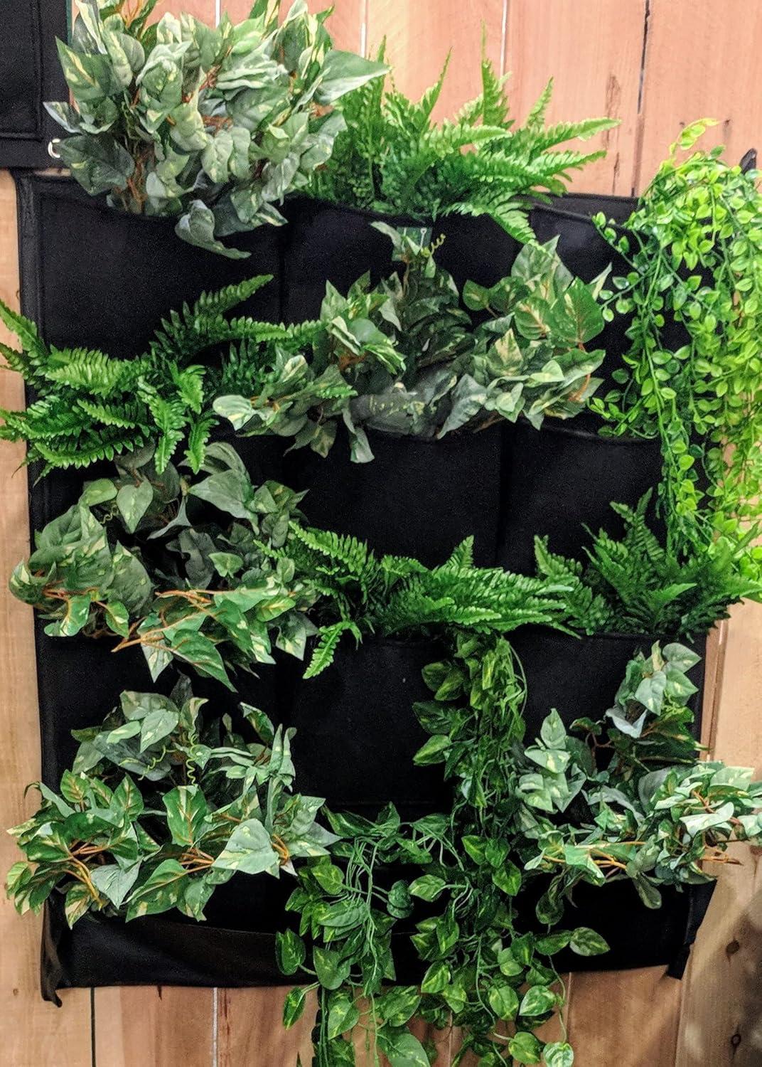 Delectable Garden Cloth 12 Pocket Hanging Vertical Garden Wall Planter 33 in L X 29 in W