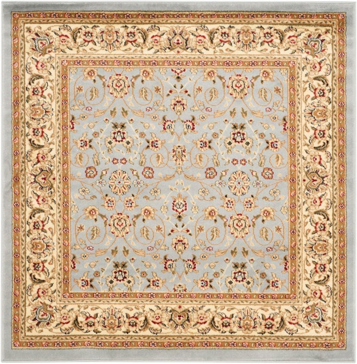 SAFAVIEH Lyndhurst Pearl Traditional Bordered Area Rug, Light Blue/Ivory, 11' x 15'