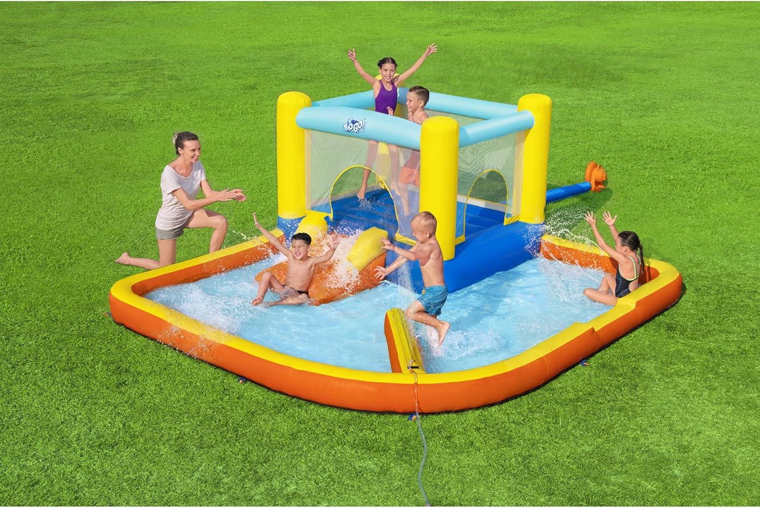 Bestway Bestway H2OGO Beach Bounce Kids Inflatable Outdoor Water Park with Air Blower