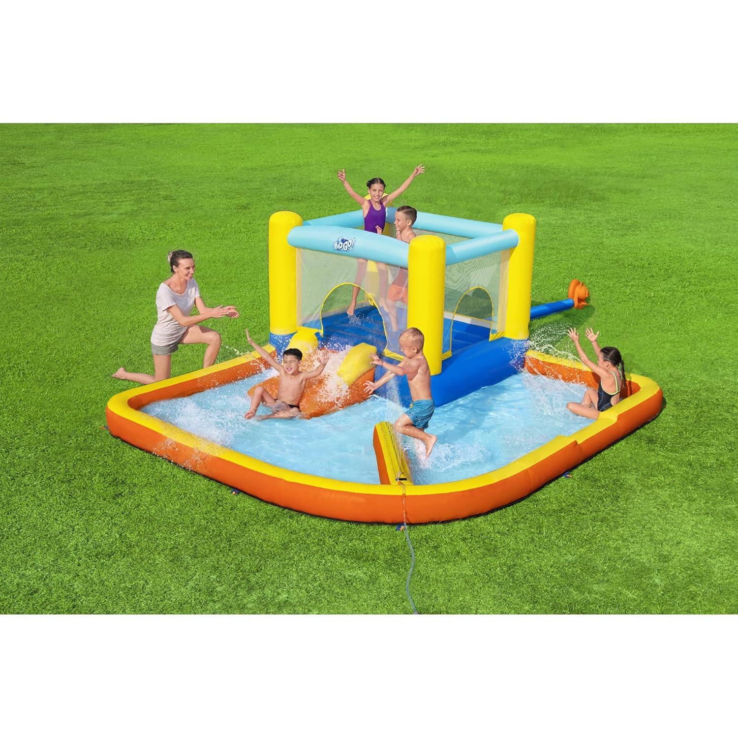 Bestway Bestway H2OGO Beach Bounce Kids Inflatable Outdoor Water Park with Air Blower