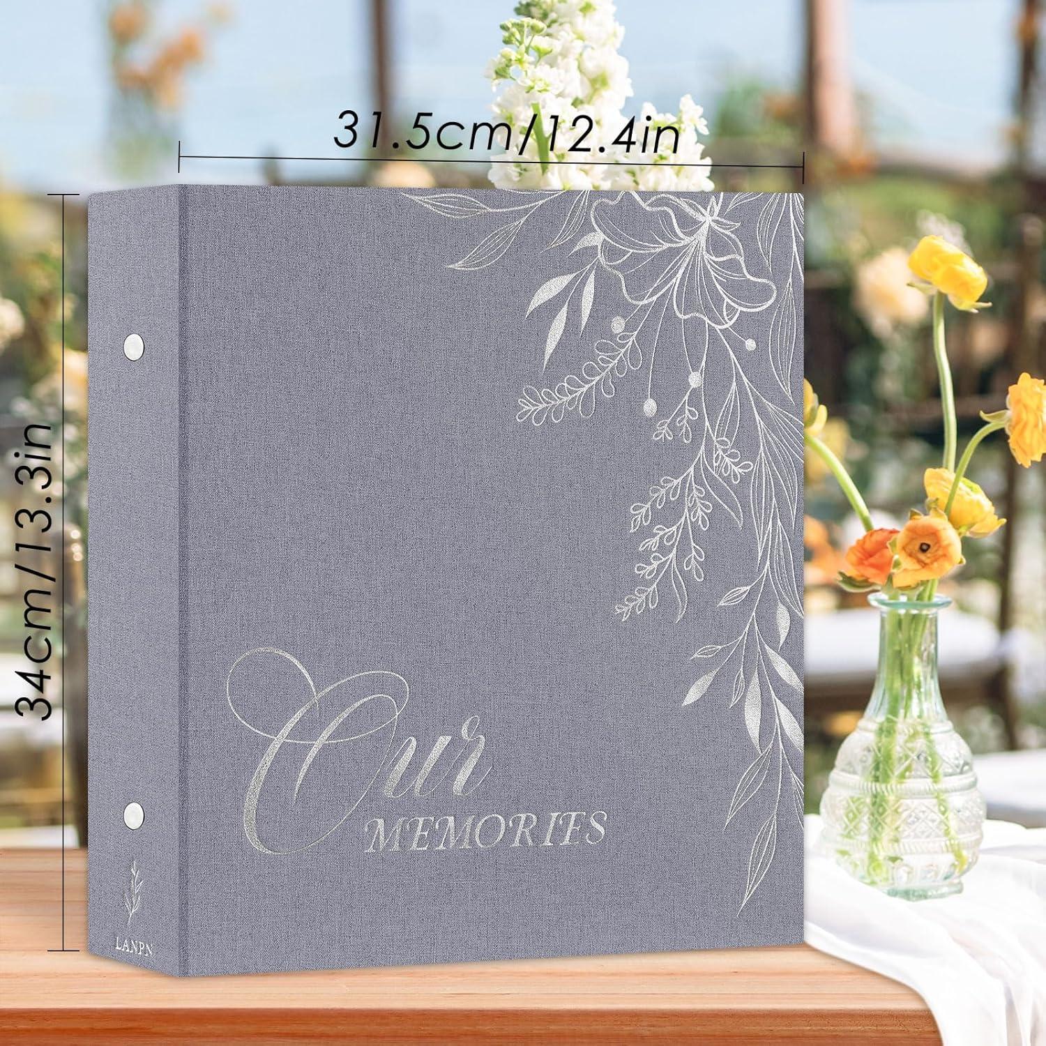 BEACHWATER POOL & SPA, LLC Photo Album 4X6 1000 Pockets, Extra Large Capacity Linen Cover Picture Albums Holds 1000 Horizontal And Vertical Photos