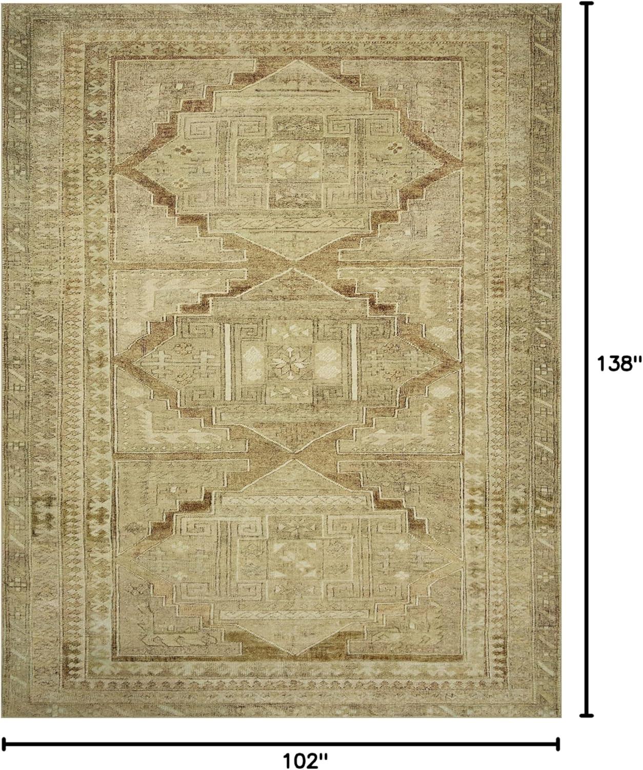 Sinclair II Rug by Magnolia Home by Joanna Gaines x Loloi - Khaki and Tobacco / 8'6" x 11'6"