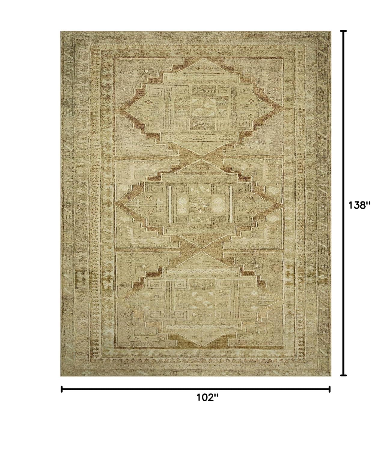 Sinclair II Rug by Magnolia Home by Joanna Gaines x Loloi - Khaki and Tobacco / 8'6" x 11'6"