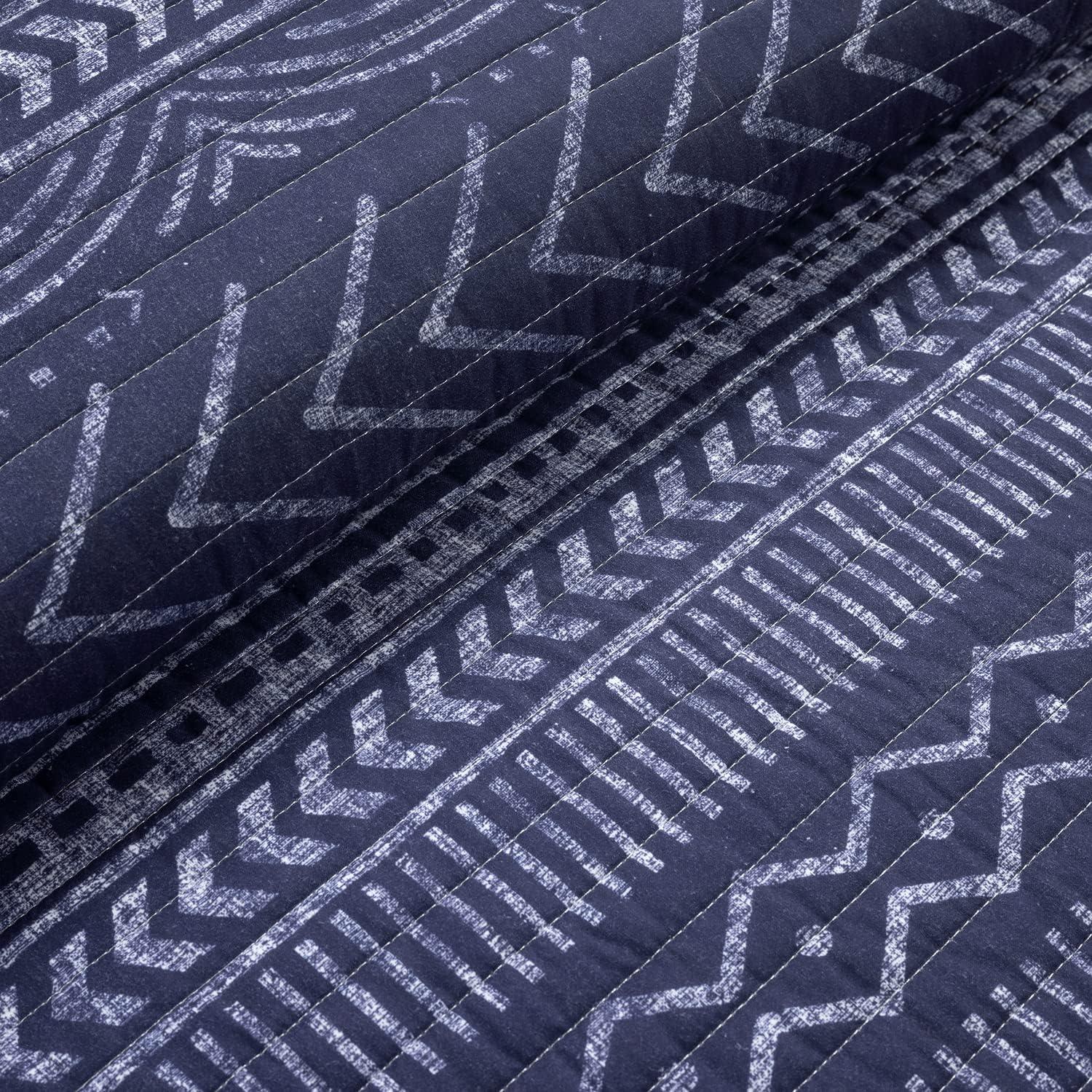 Lush Decor Hygge Geo Reversible Contemporary 3-Piece Quilt Set