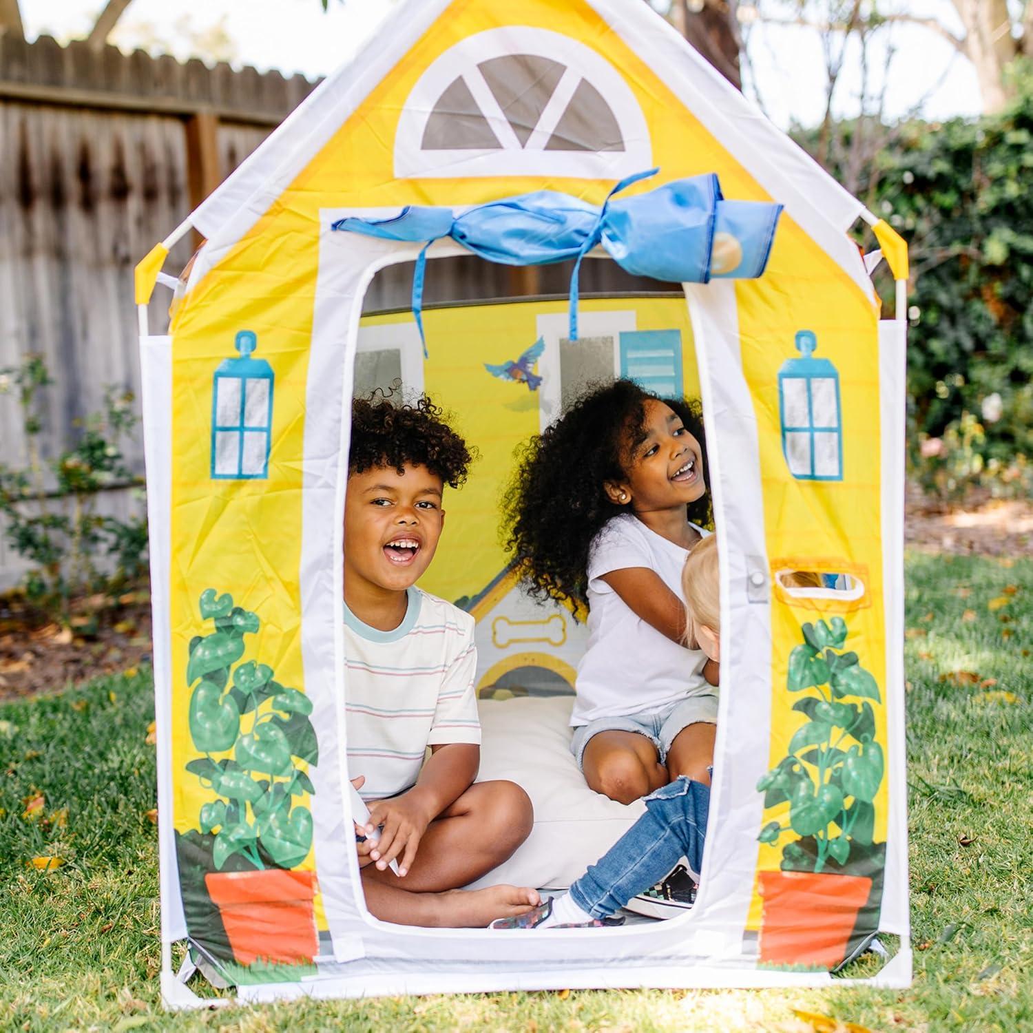 Melissa & Doug Cozy Cottage Fabric Play Tent and Storage Tote