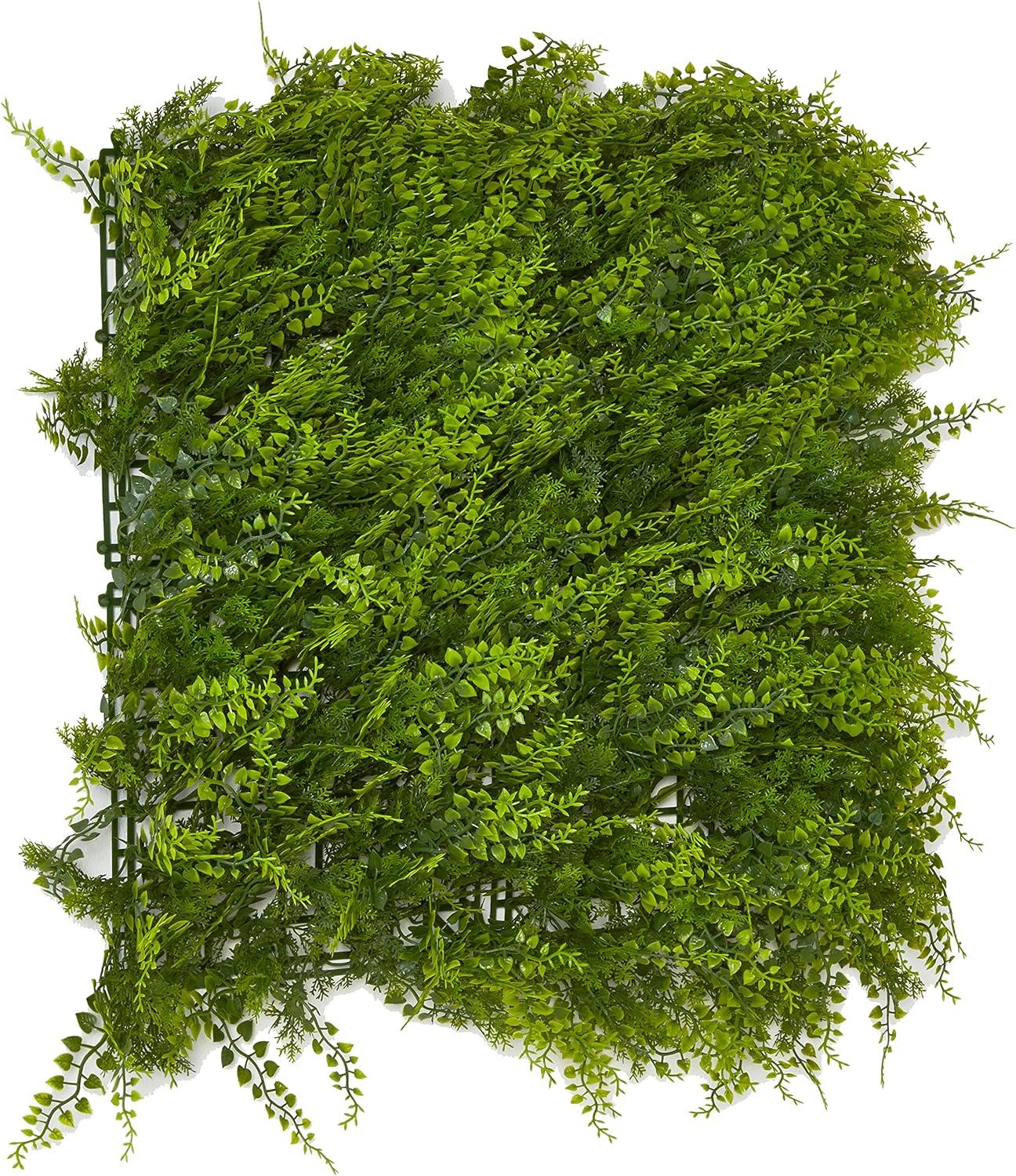 20" X 20" Lush Mediterranean Artificial Fern Wall Panel - Nearly Natural: UV Resistant, Indoor/Outdoor Decor