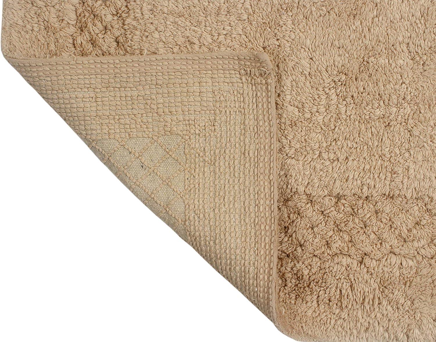 Classy Linen Cotton Bathmat 21"x34" with No-Slip Backing