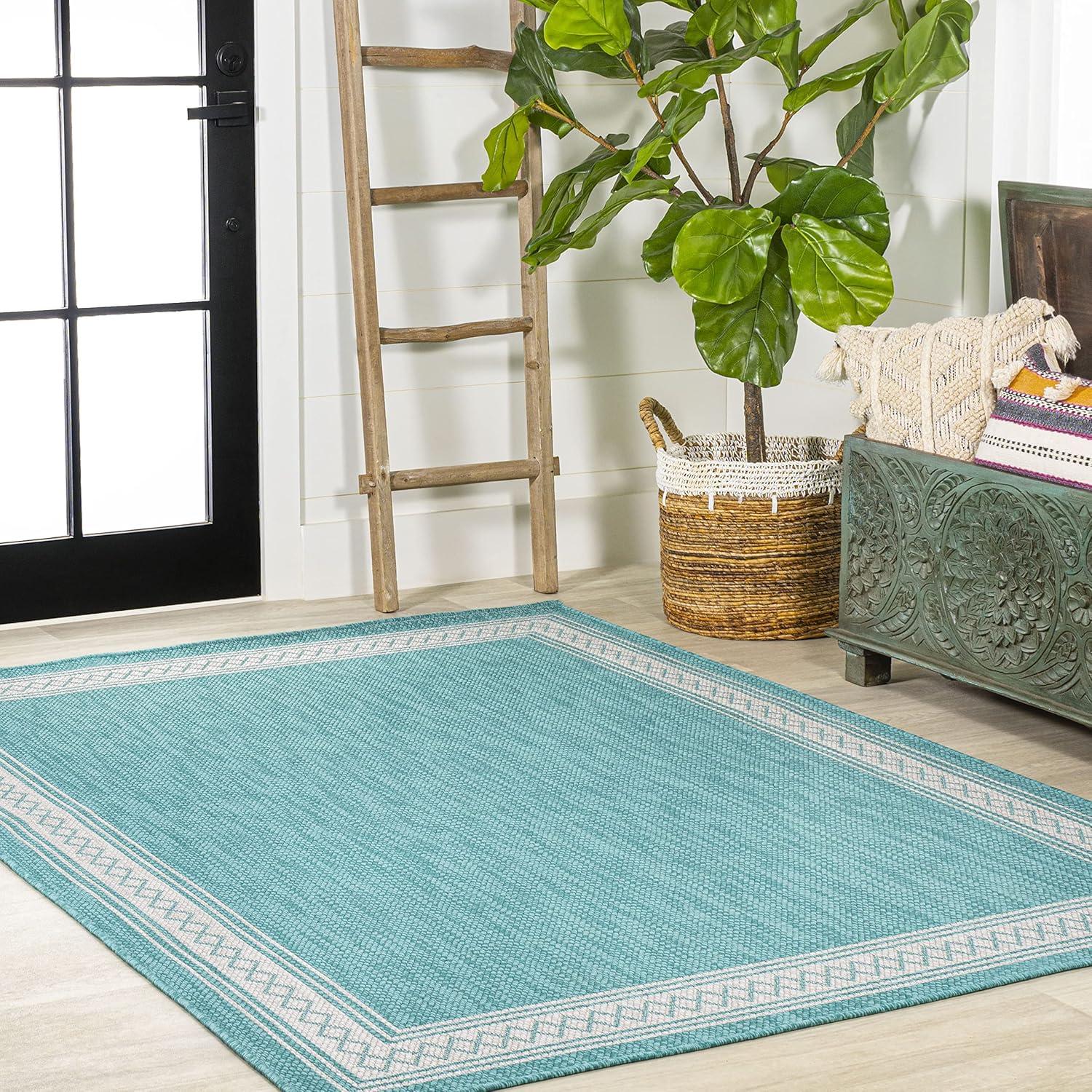 Lucia Classic Diamond Border Indoor/Outdoor Area Rug - JONATHAN Y