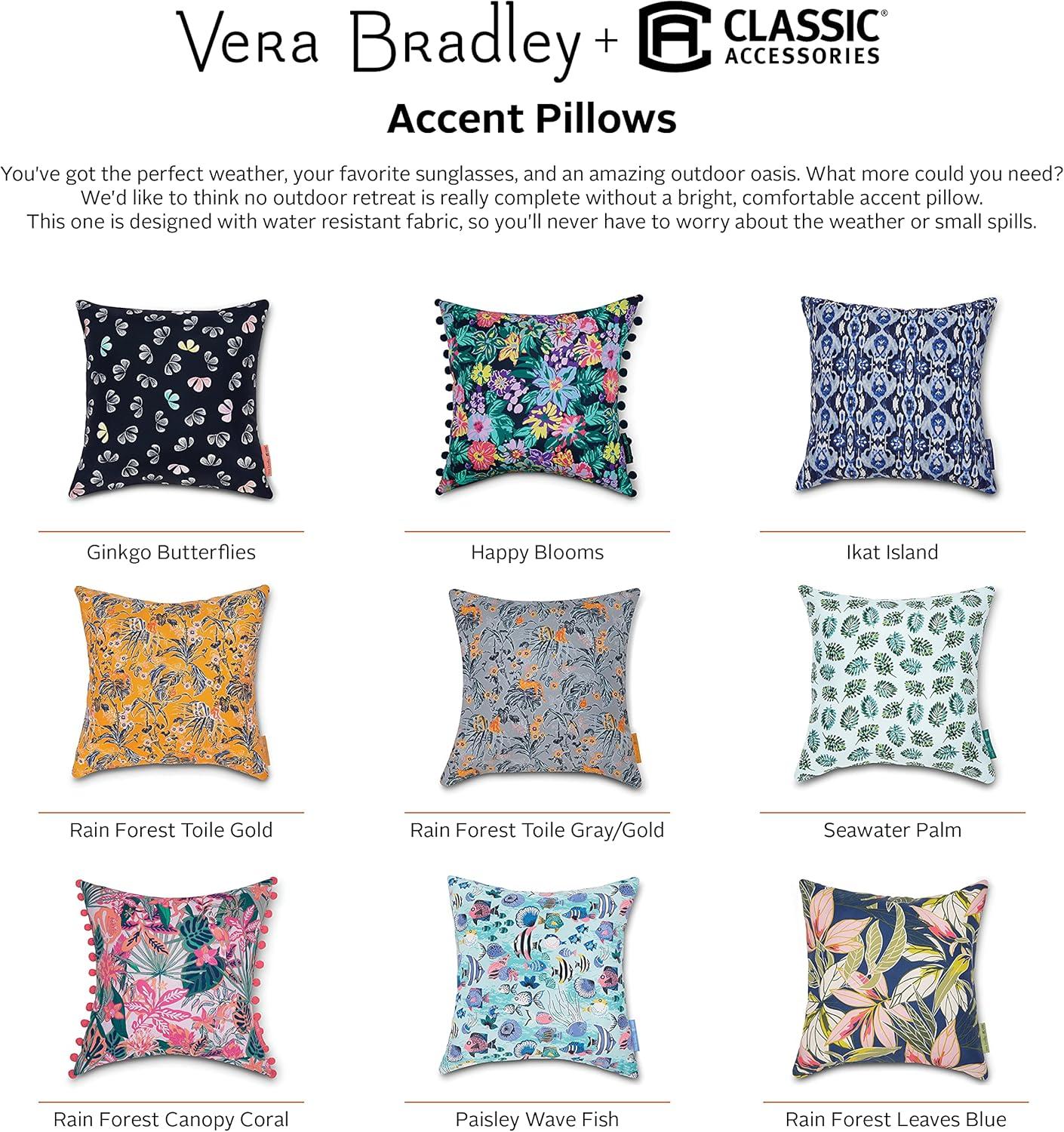 2pk 18'x18' Vera Bradley Square Outdoor Throw Pillows