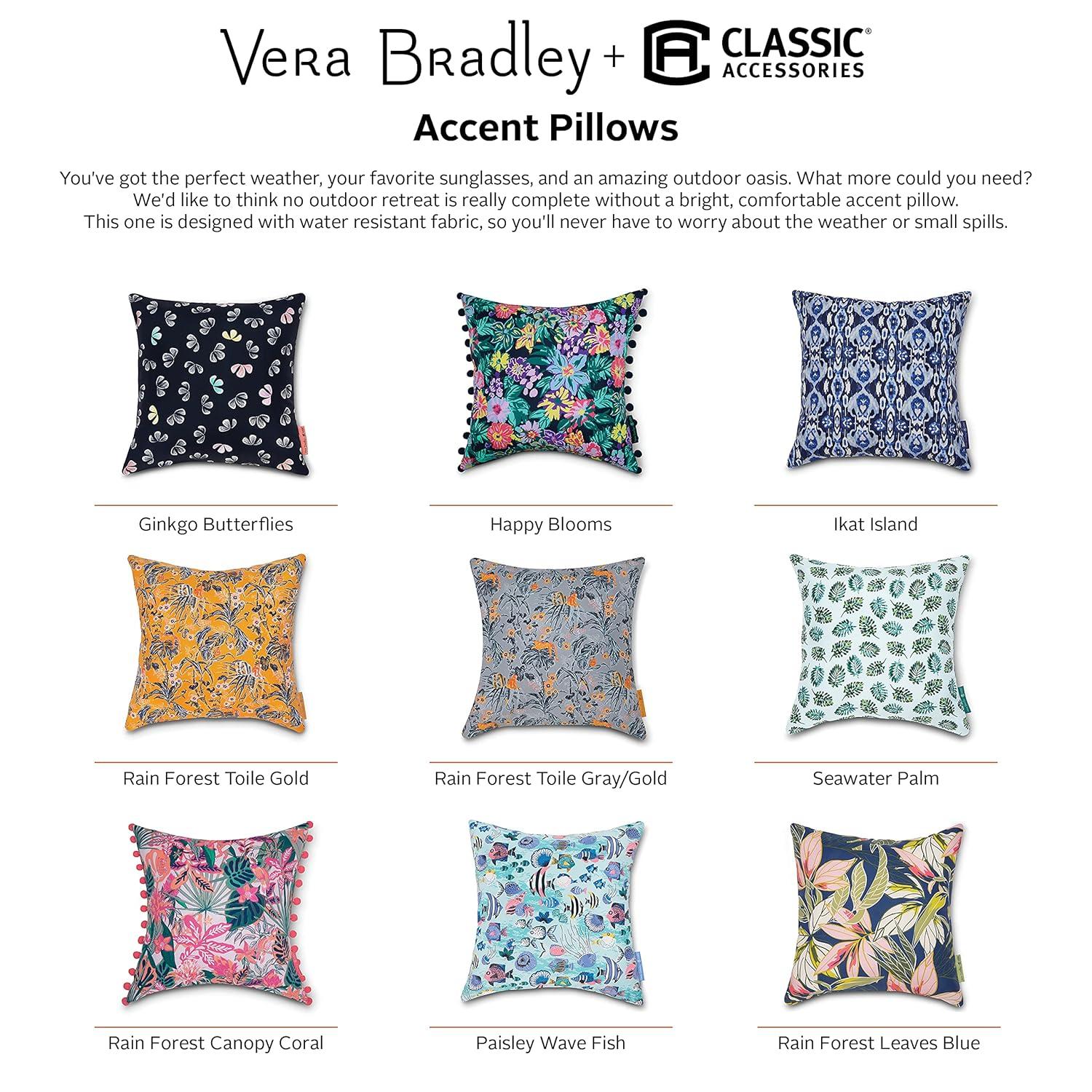 Vera Bradley Vera Bradley Island Outdoor Square Pillow Cover & Insert (Set of 2)