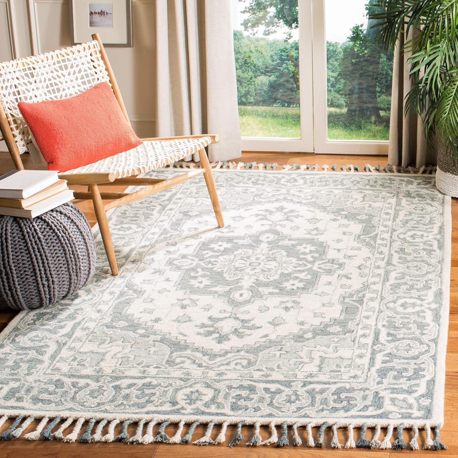 Aspen APN122 Hand Tufted Accent Rug - Grey/Light Grey - 2'x3' - Safavieh.